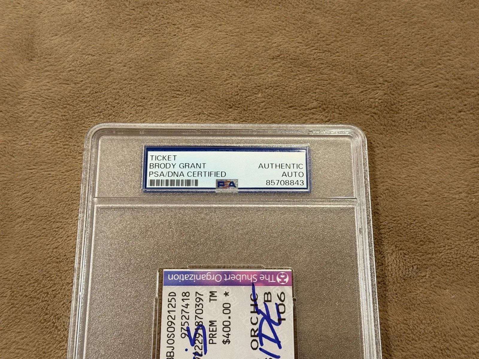 Brody Grant Signed Ticket Outsiders Final Performance PSA Autograph Authentic, image 3