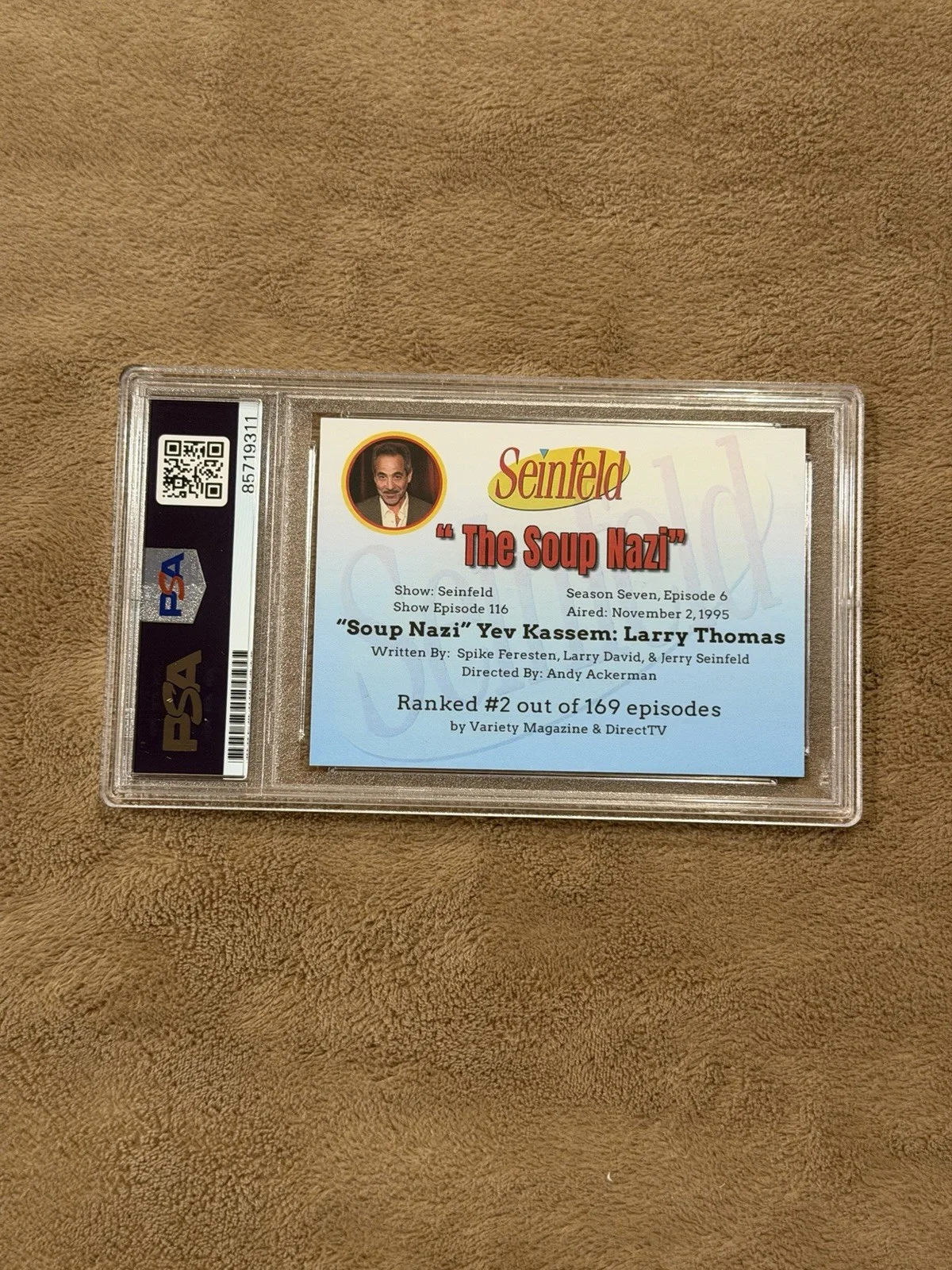 Larry Thomas — Larry Thomas Signed Soup Nazi Seinfeld Trading Card PSA Autograph Authentic, image 4
