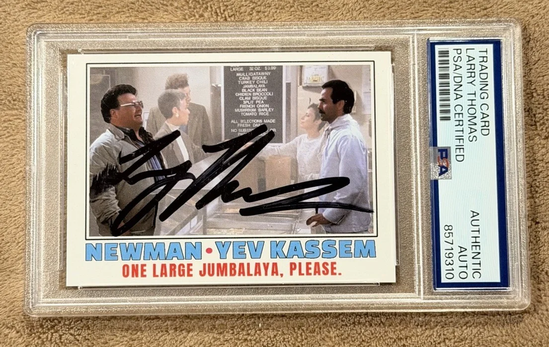 Larry Thomas — Larry Thomas Signed Soup Nazi Seinfeld Trading Card PSA Autograph Authentic