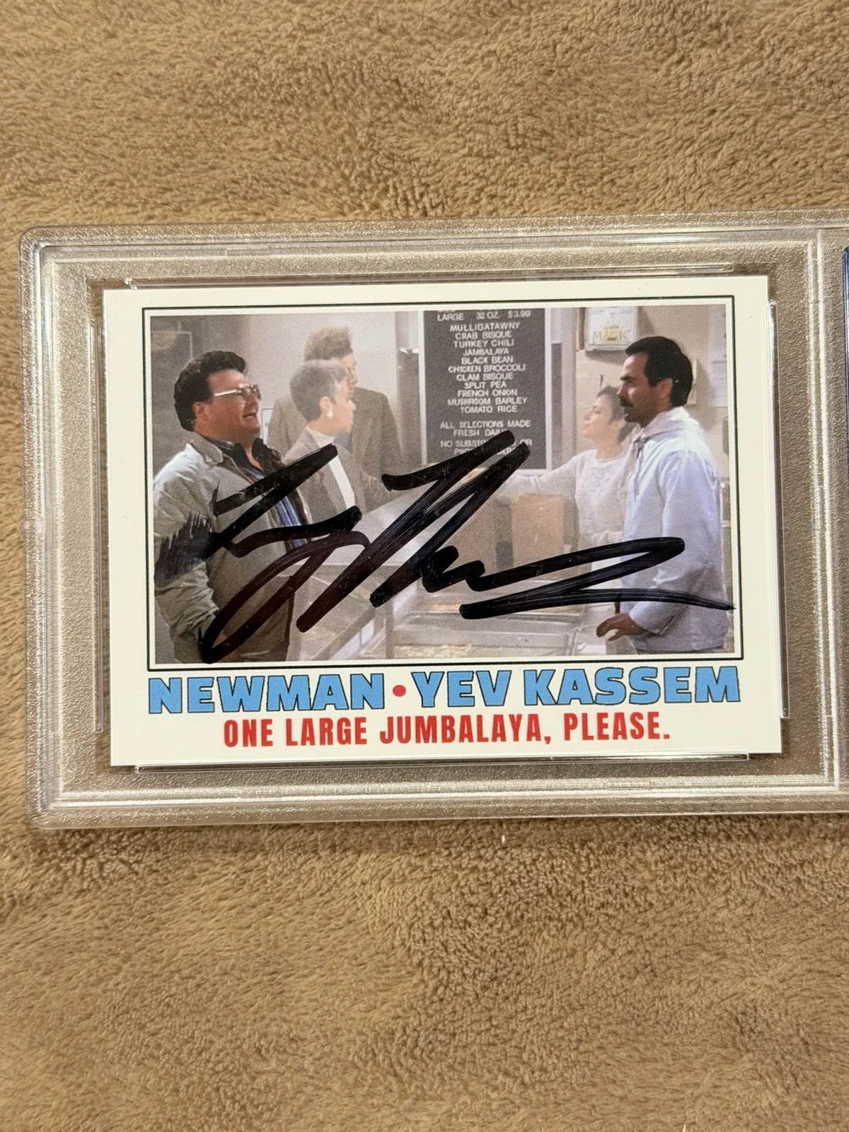 Larry Thomas — Larry Thomas Signed Soup Nazi Seinfeld Trading Card PSA Autograph Authentic, image 2