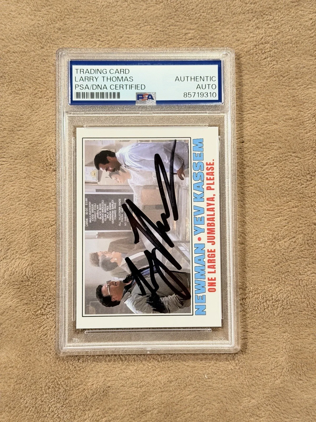 Larry Thomas — Larry Thomas Signed Soup Nazi Seinfeld Trading Card PSA Autograph Authentic, image 3