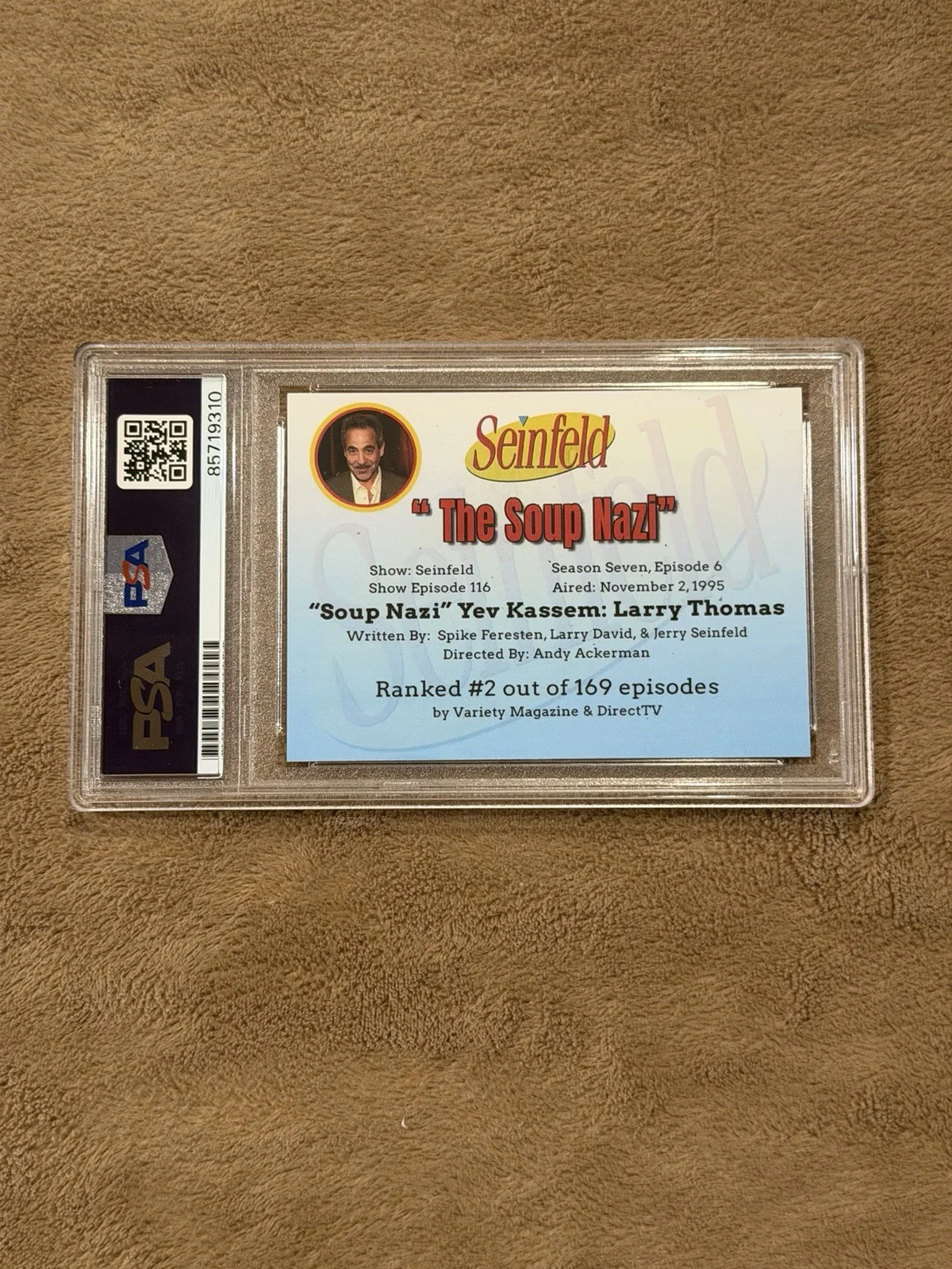 Larry Thomas — Larry Thomas Signed Soup Nazi Seinfeld Trading Card PSA Autograph Authentic, image 4