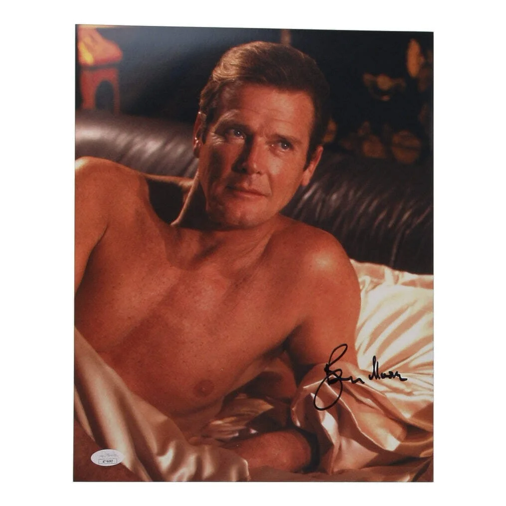 Roger Moore — Roger Moore Signed (JSA) "A View to a Kill" 11x14 Photo - James Bond "007"