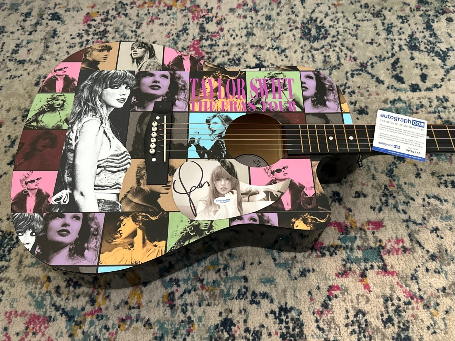 🎄🚨Rare TAYLOR SWIFT Signed CUSTOM FULL SIZE Acoustic Guitar Country ACOA🚨🎁🎅, изображение 2