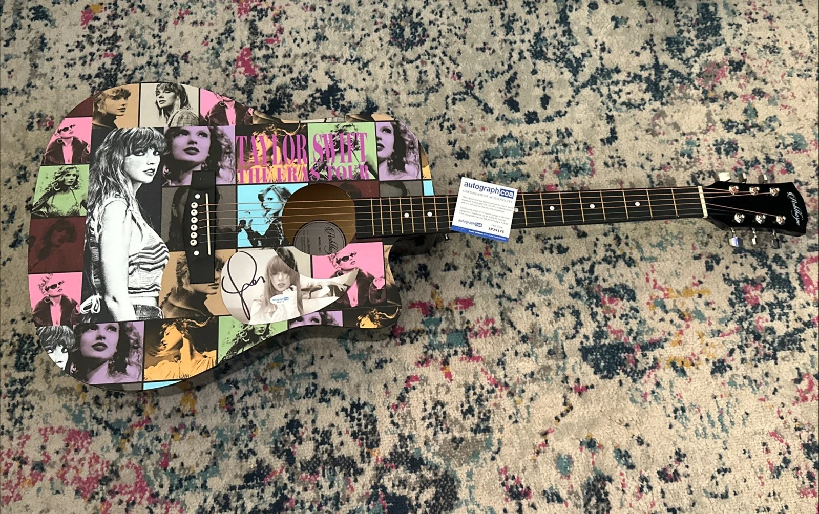 🎄🚨Rare TAYLOR SWIFT Signed CUSTOM FULL SIZE Acoustic Guitar Country ACOA🚨🎁🎅, изображение 4