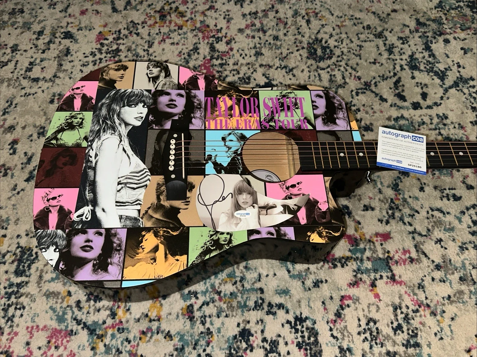 🎄🚨Rare TAYLOR SWIFT Signed CUSTOM FULL SIZE Acoustic Guitar Country ACOA🚨🎁🎅, изображение 2
