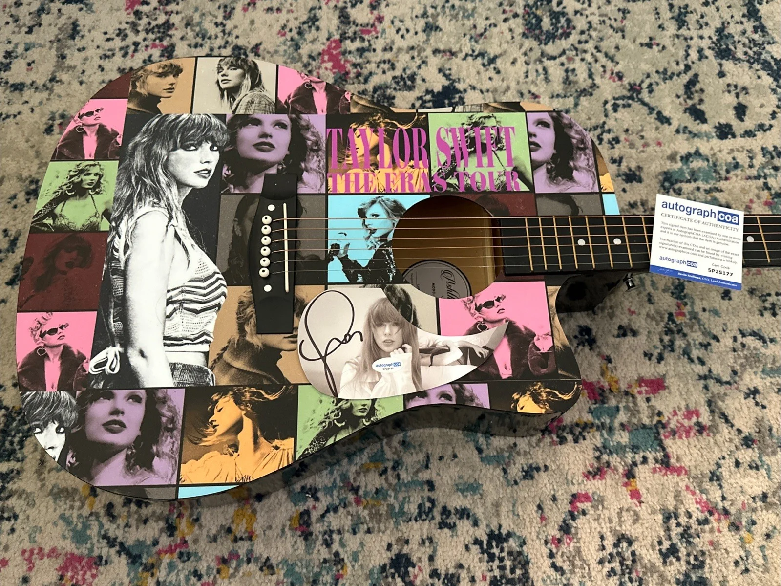 🎄🚨Rare TAYLOR SWIFT Signed CUSTOM FULL SIZE Acoustic Guitar Country ACOA🚨🎁🎅, изображение 2