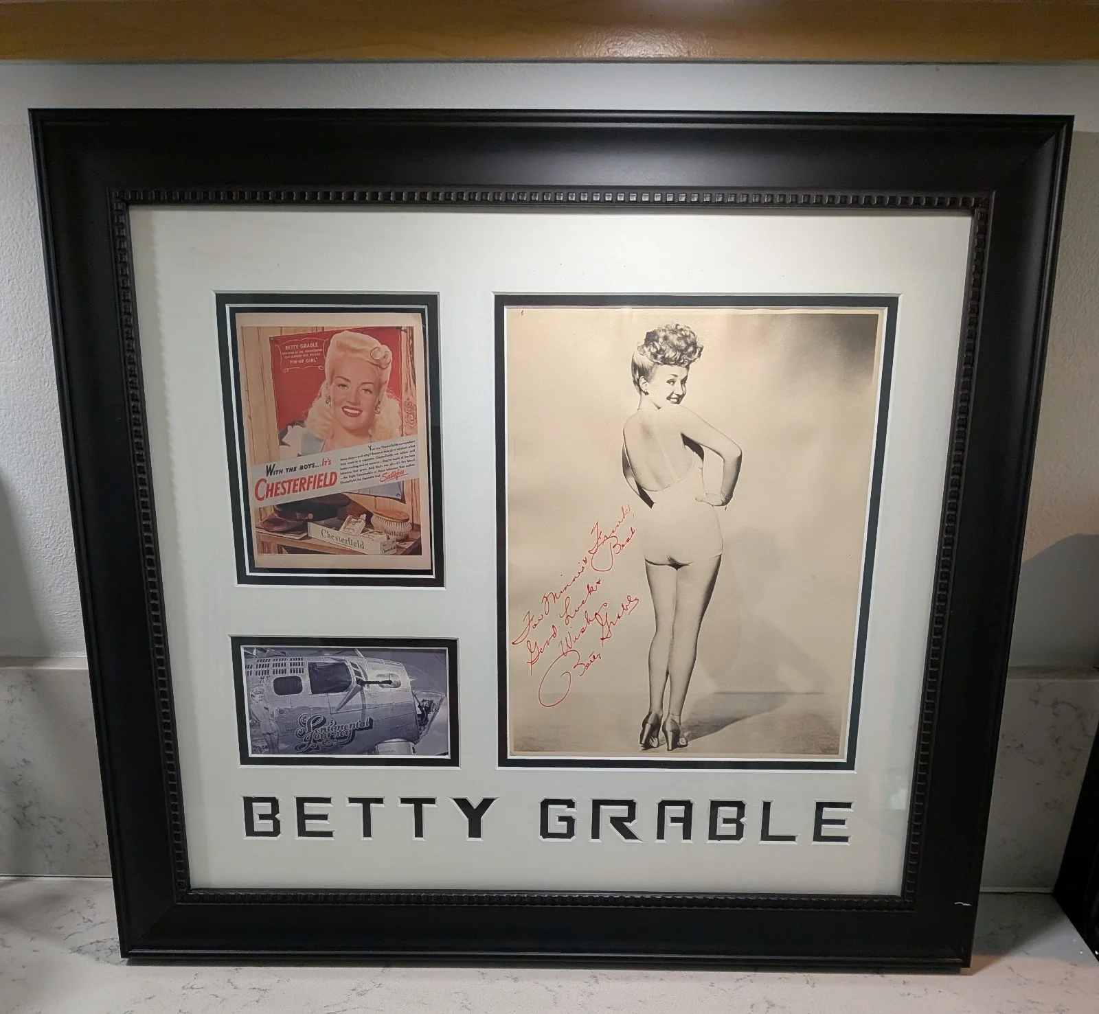 Betty Grable — Betty Grable Signed Stunning Display Custom Framed Numbered COA