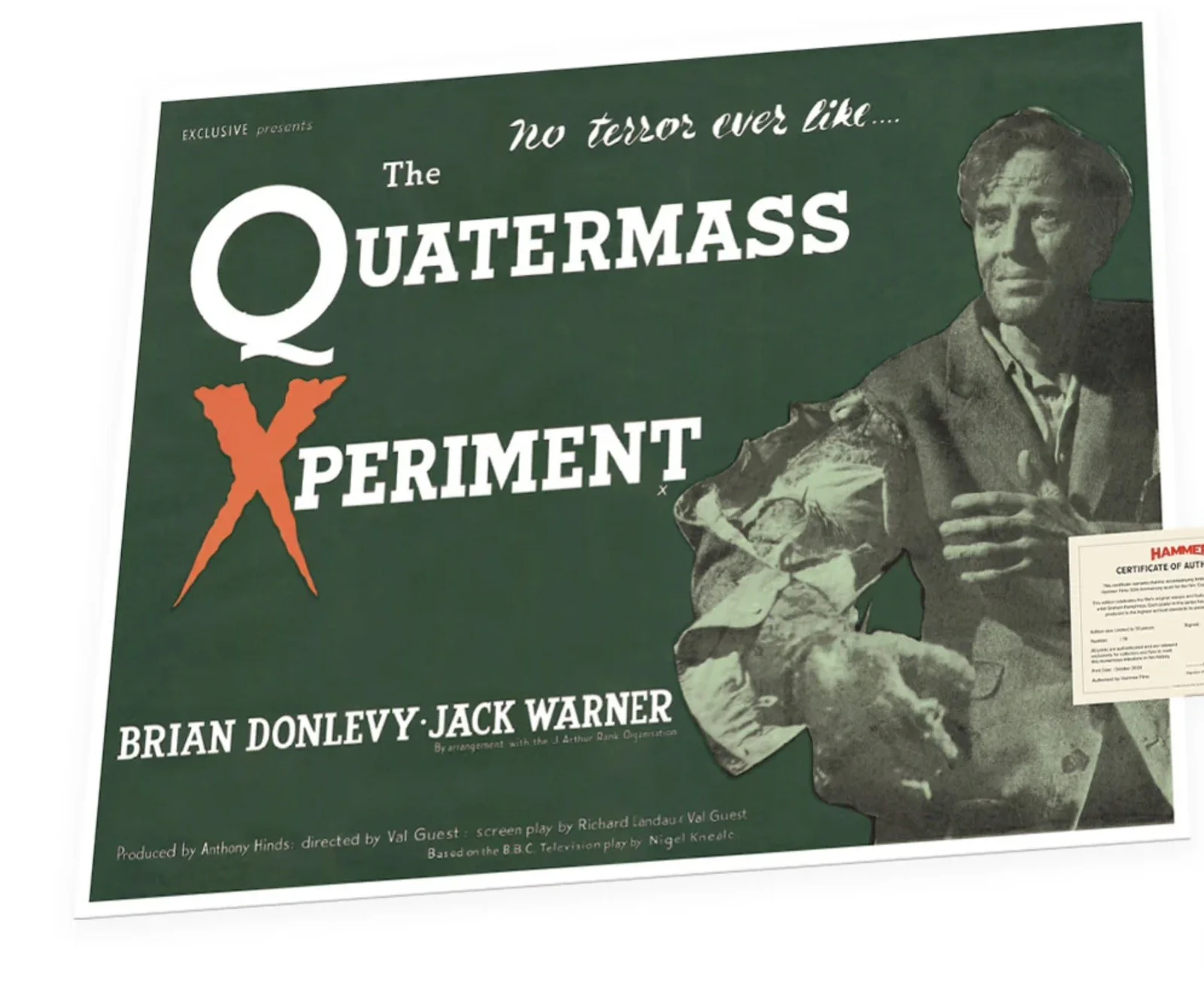 QUATERMASS XPERIMENT Limited Edition Quad Poster.Limited to just 200.Hammer.New, изображение 2