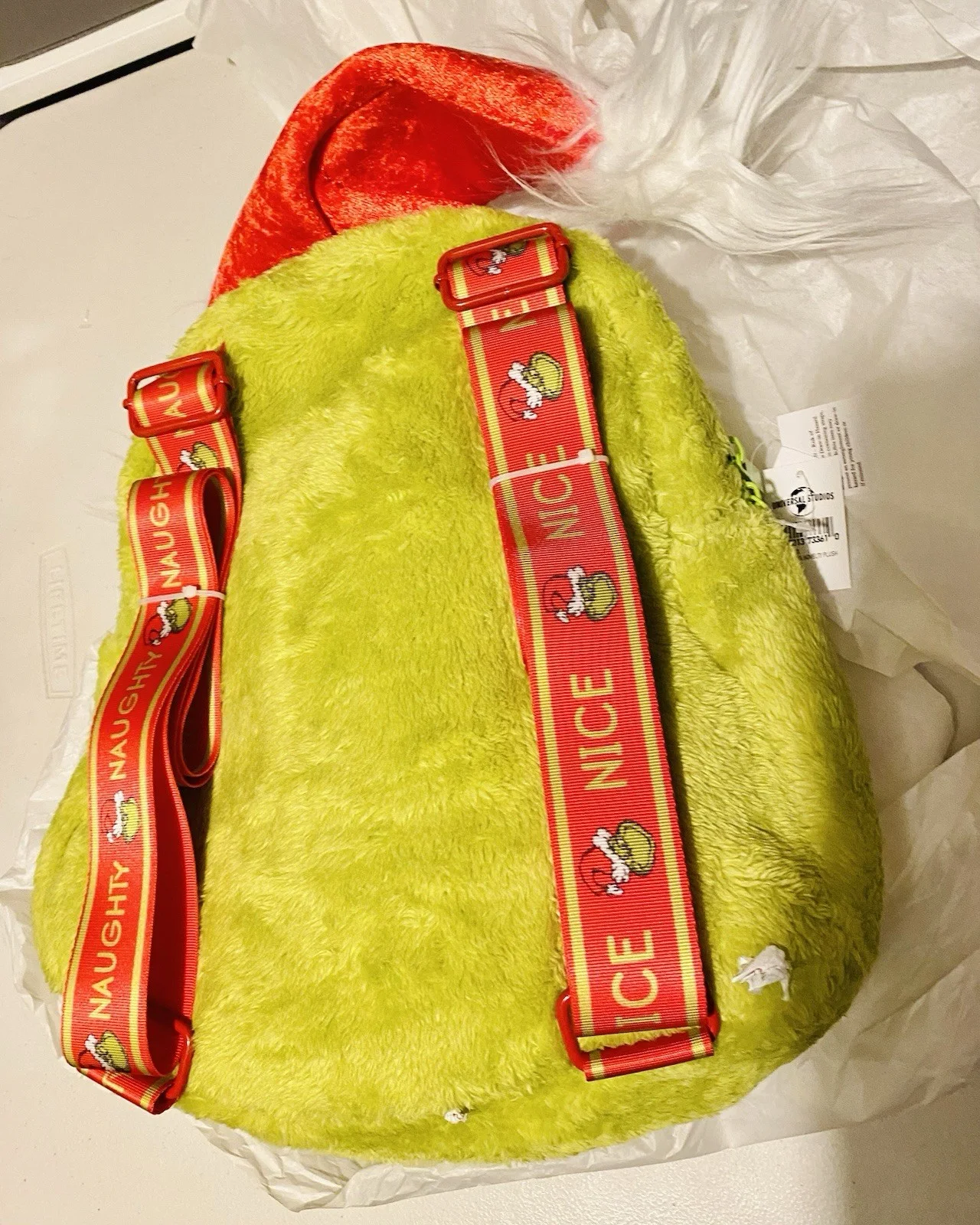 Universal Studios The Grinch Plush Backpack Bag - BNWT, изображение 3