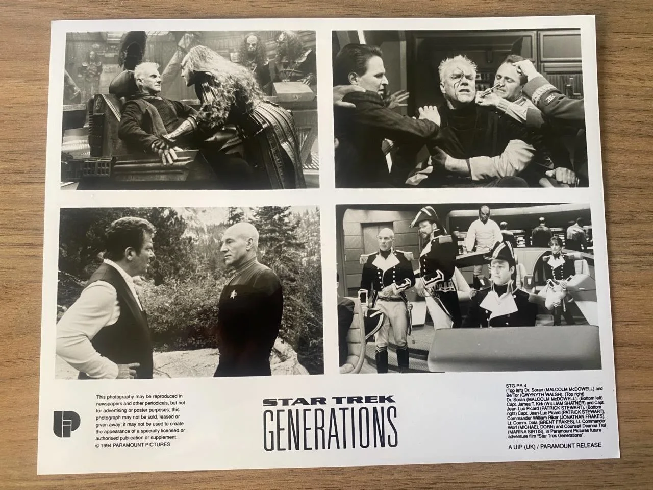 5 Original Star Trek Generations Film Still Photos 1994, изображение 3