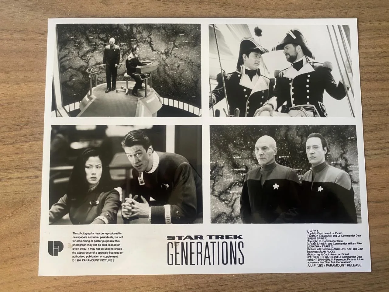 5 Original Star Trek Generations Film Still Photos 1994, изображение 4