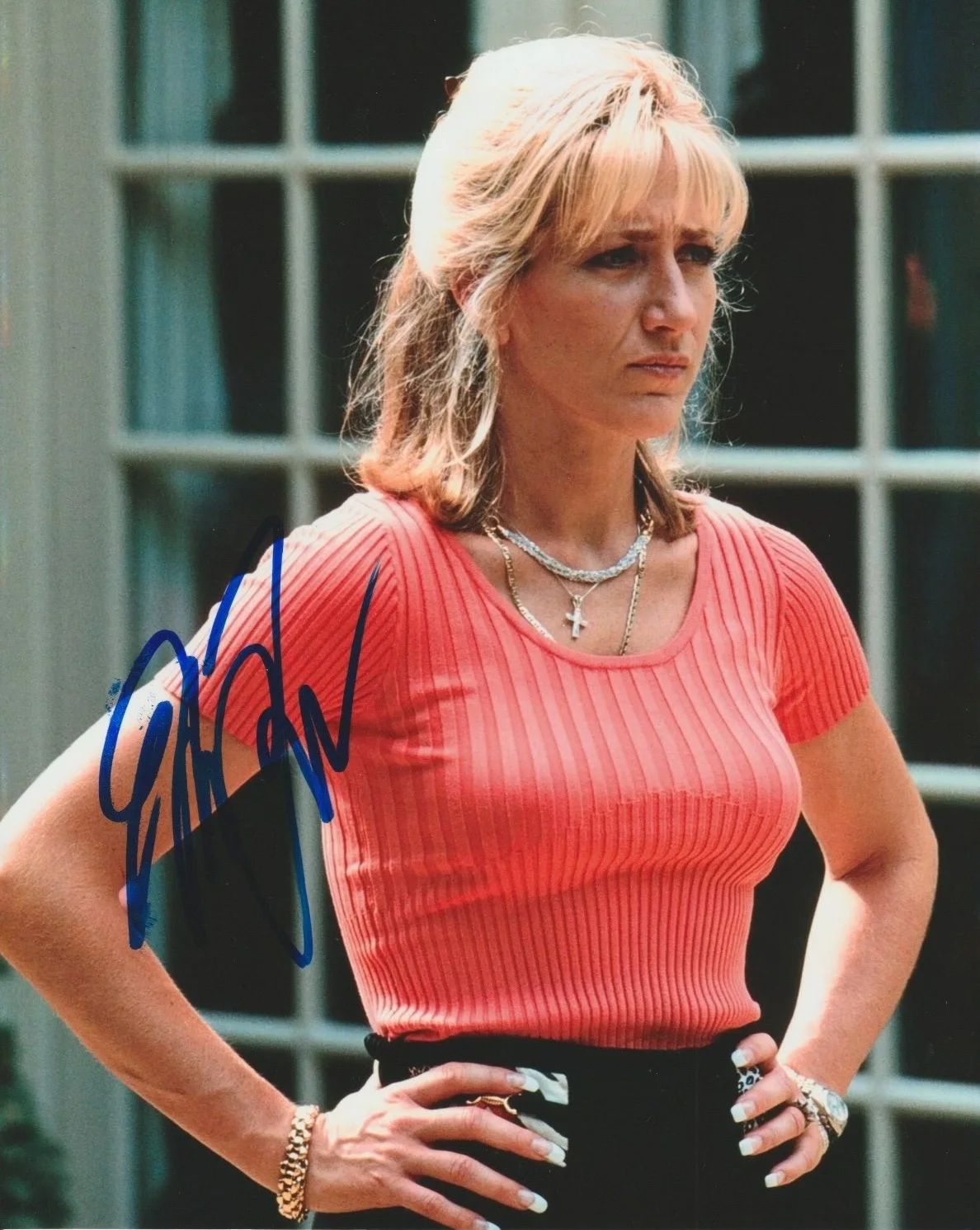 Edie Falco — Edie Falco signed Carmela Soprano The Sopranos 8x10 photo