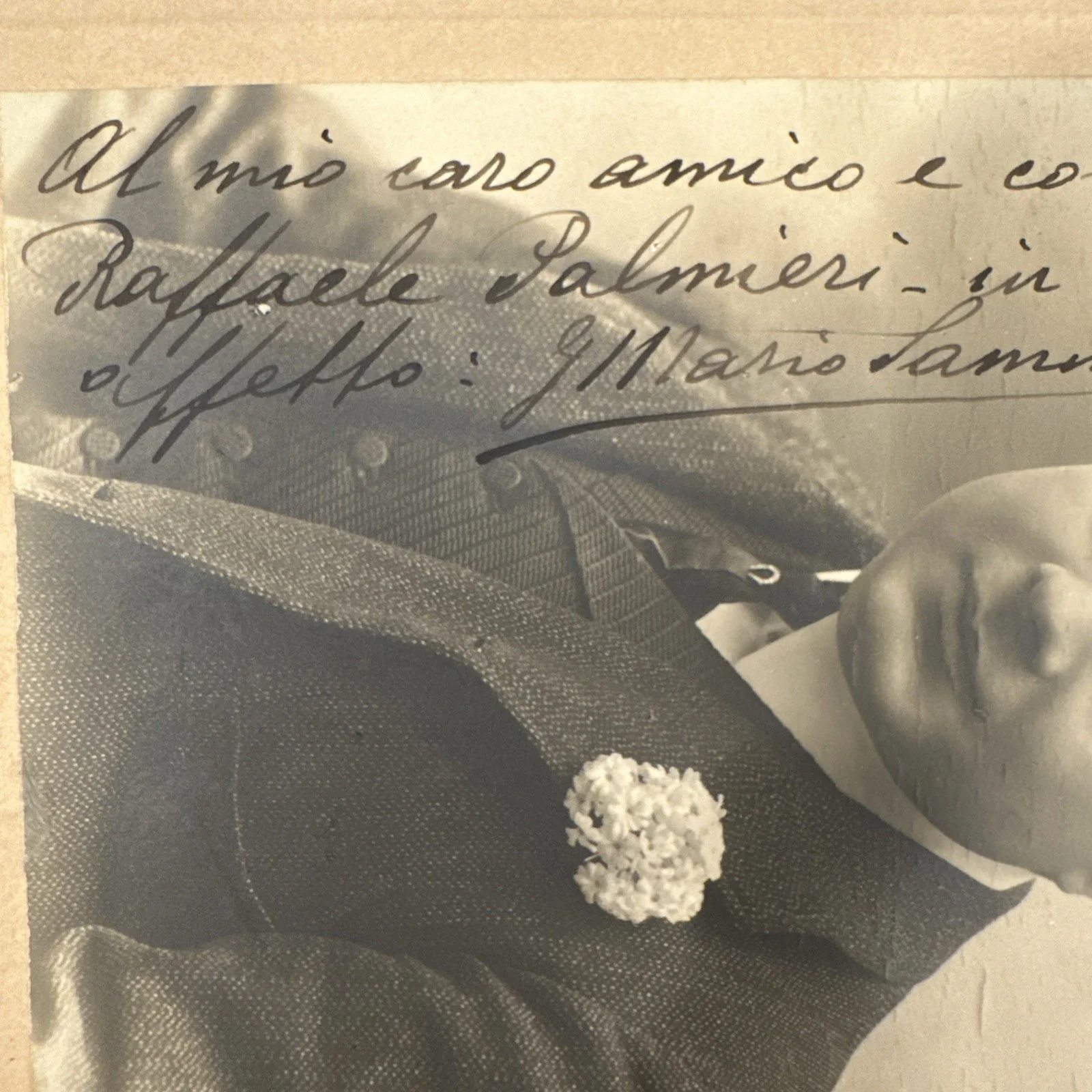 MARIO SAMMARCO AUTOGRAPH Signed 6.5” x 8.75” Card 1905, image 5
