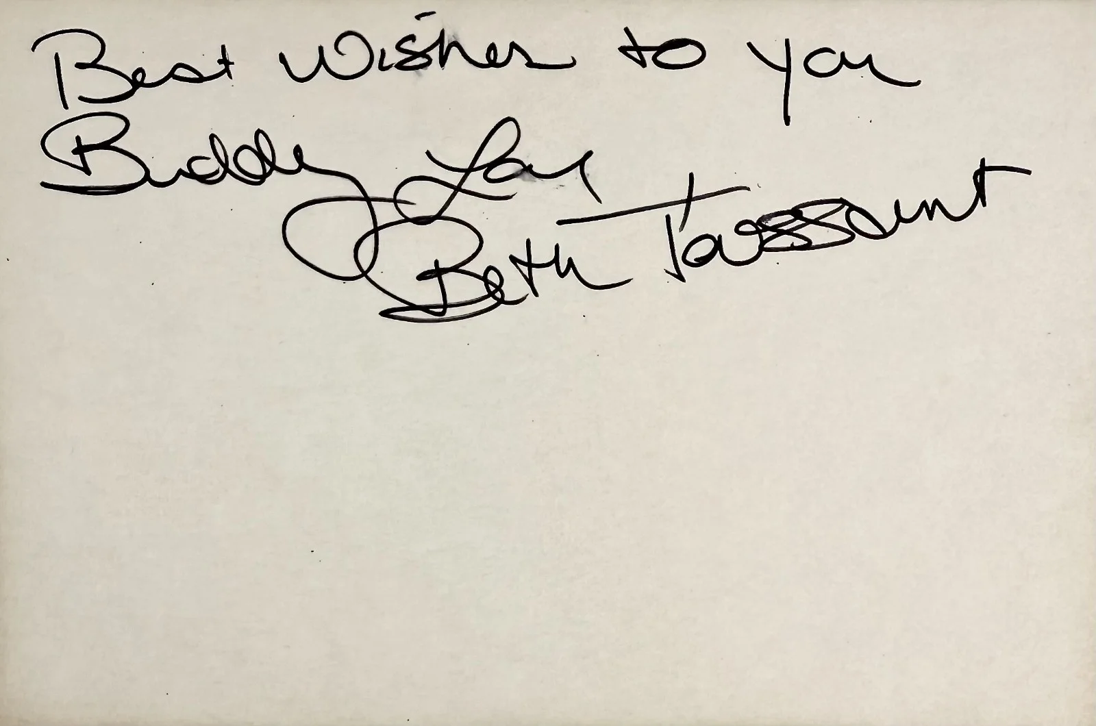 Beth Toussaint — BETH TOUSSAINT Signed Autographed 4"x 6" INDEX CARD STAR TREK Berserker SCREAM 3, изображение 4