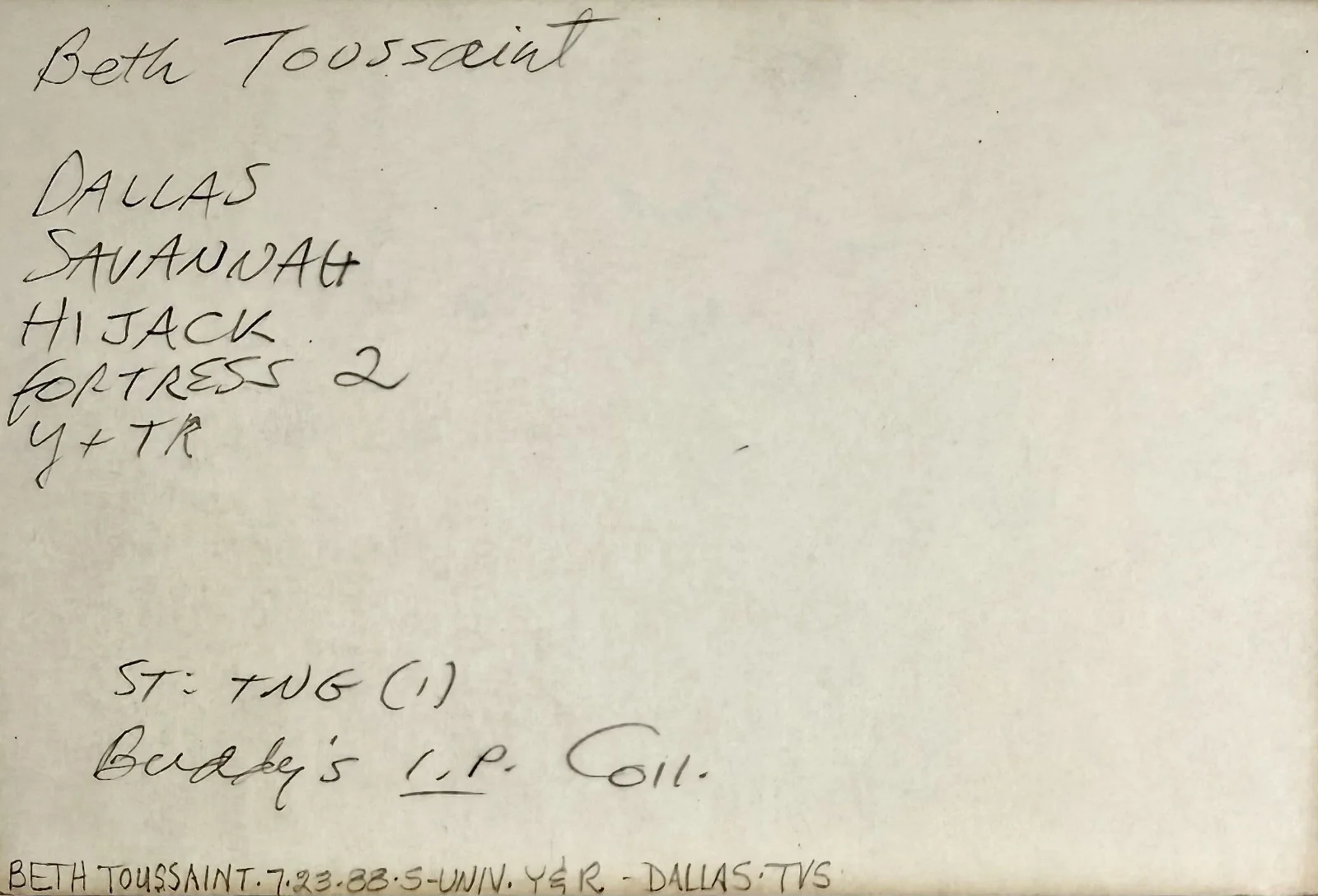 Beth Toussaint — BETH TOUSSAINT Signed Autographed 4"x 6" INDEX CARD STAR TREK Berserker SCREAM 3, изображение 5