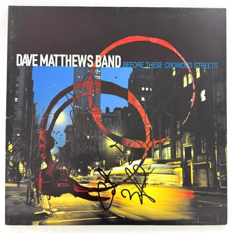 Carter Beauford, Stefan Lessard, Dave Matthews, Boyd Tinsley — Dave Matthews Band x4 Signed Autograph BTCS Album Vinyl Record w/ Beckett COA
