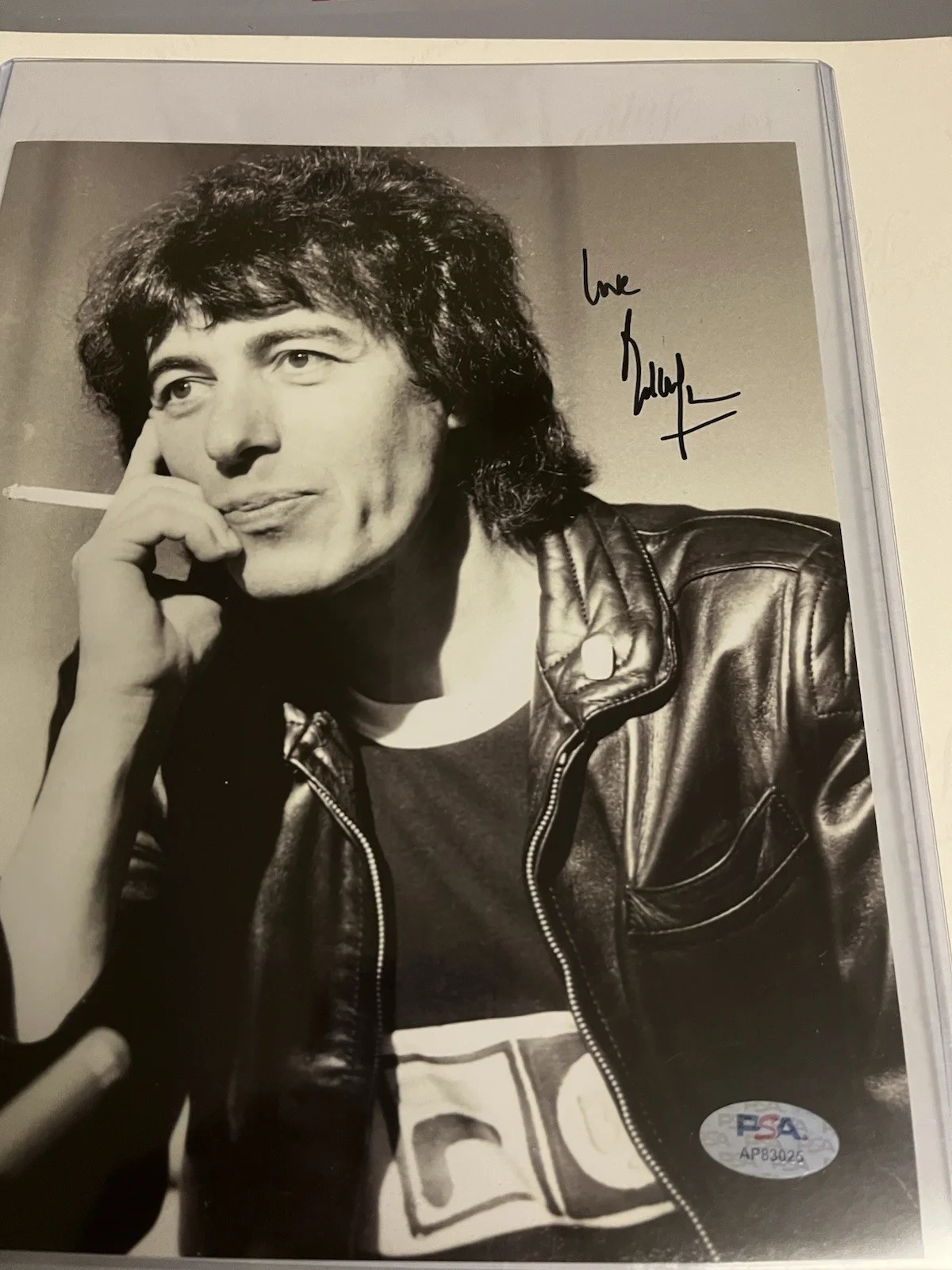 Autographed Bill Wyman 8x10 Cigarette Photo PSA Signed Auto Rolling Stones, изображение 4