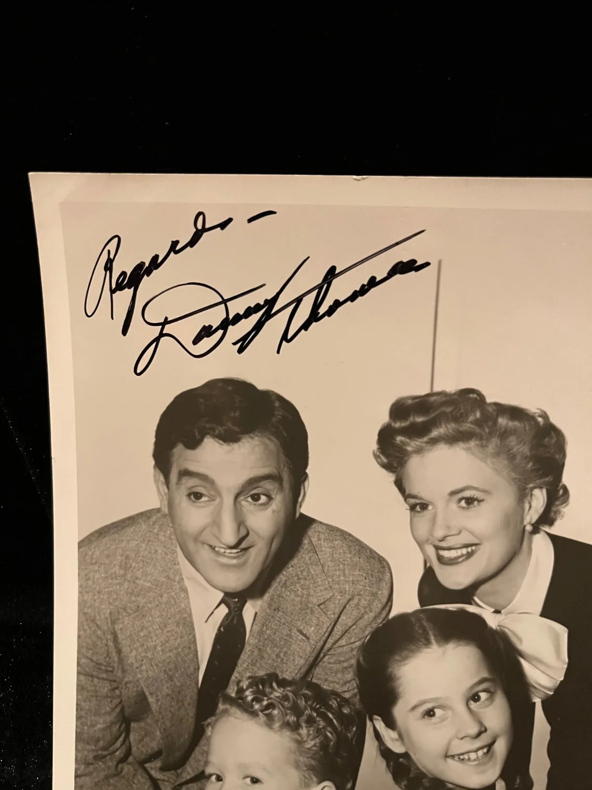 Danny Thomas Signed Autographed 8x10 Black and White Photograph Photo w COA, image 2
