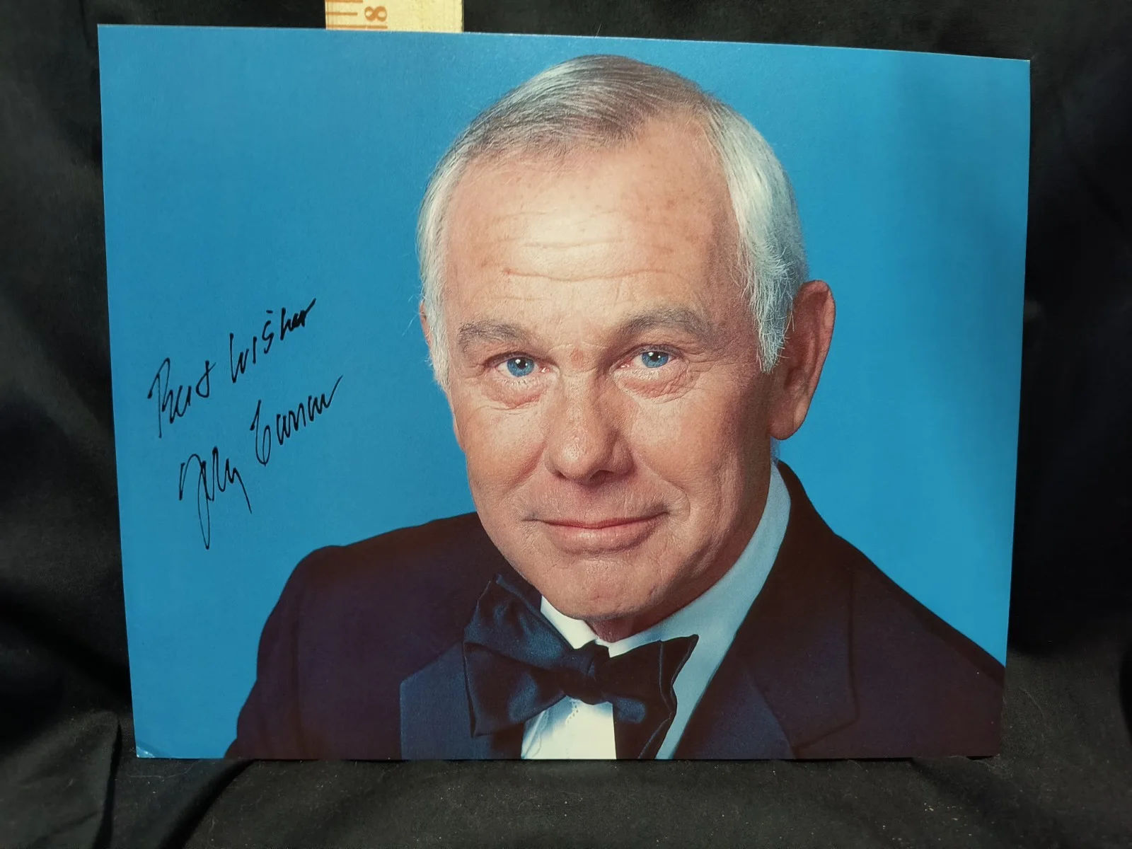 Johnny Carson — Johnny Carson, Signed Photo, Autographed 10x8 THE JOHNNY CARSON SHOW Comedian