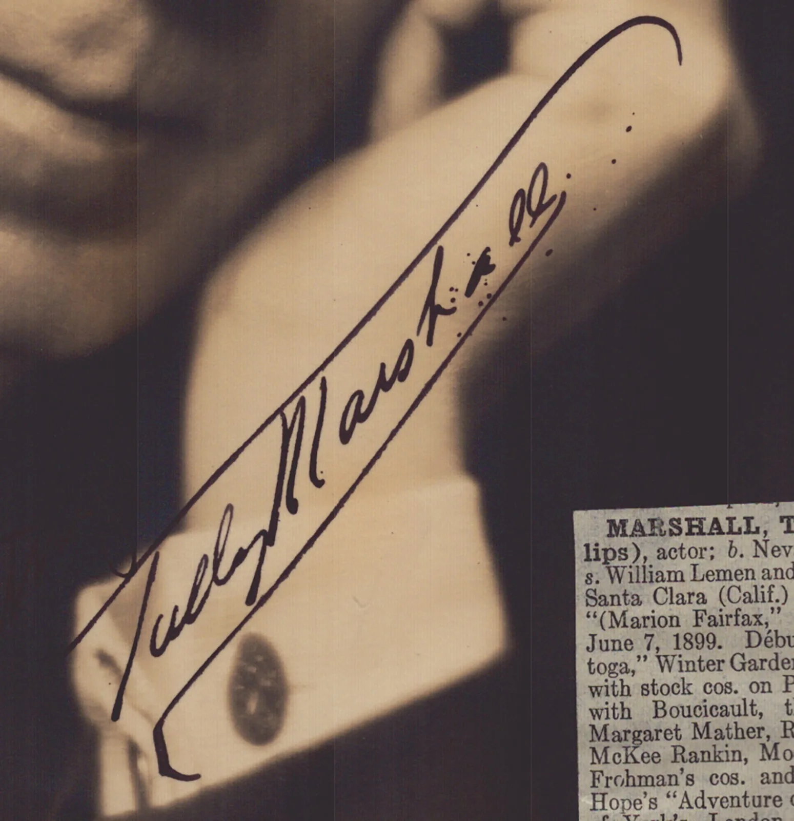 Tully Marshall — TULLY MARSHALL - PHOTOGRAPH SIGNED, image 2
