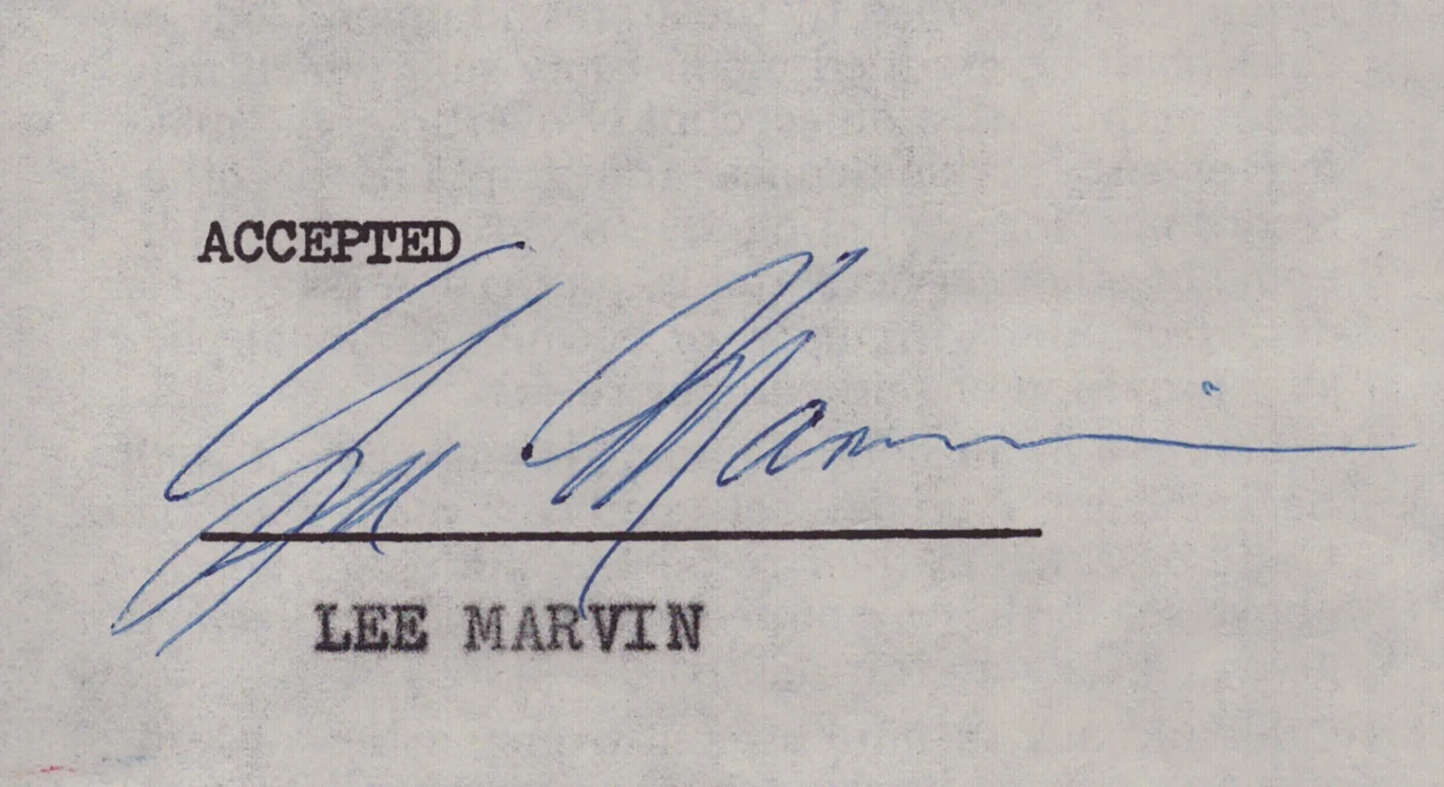 Lee Marvin — LEE MARVIN - CONTRACT SIGNED 01/10/1957, image 2