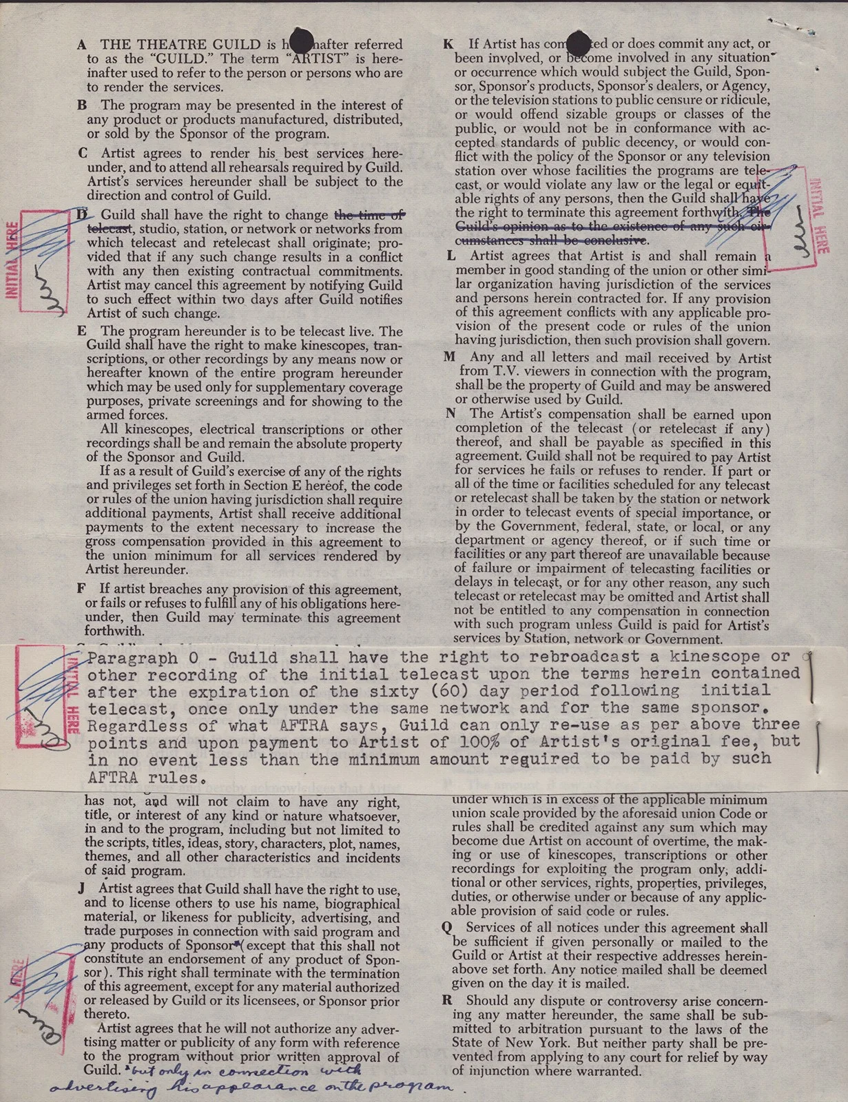 Lee Marvin — LEE MARVIN - CONTRACT SIGNED 01/10/1957, image 3