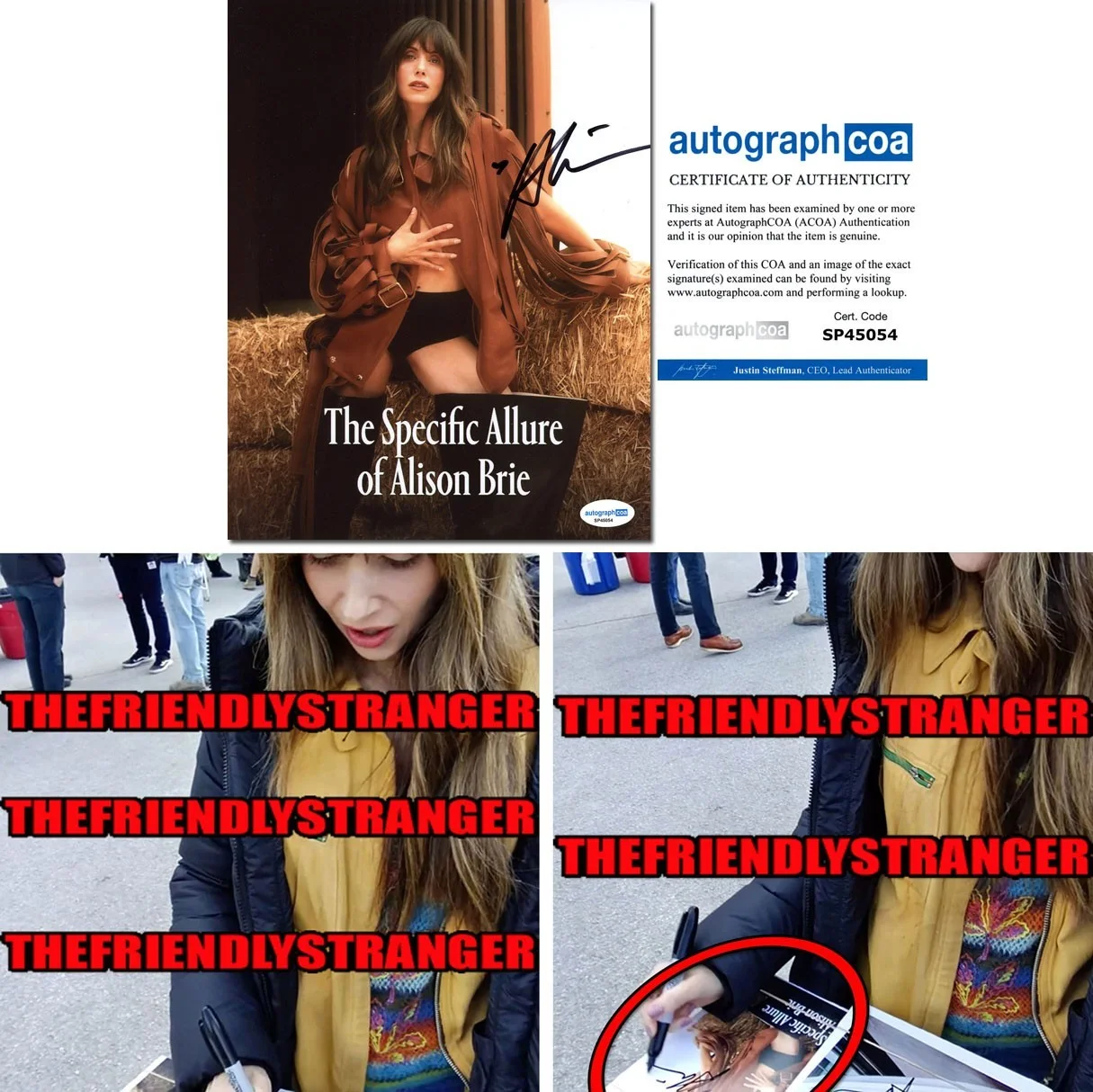 Alison Brie — Alison Brie signed 8x10 Photo EXACT PROOF d SEXY Masters Of The Universe ACOA
