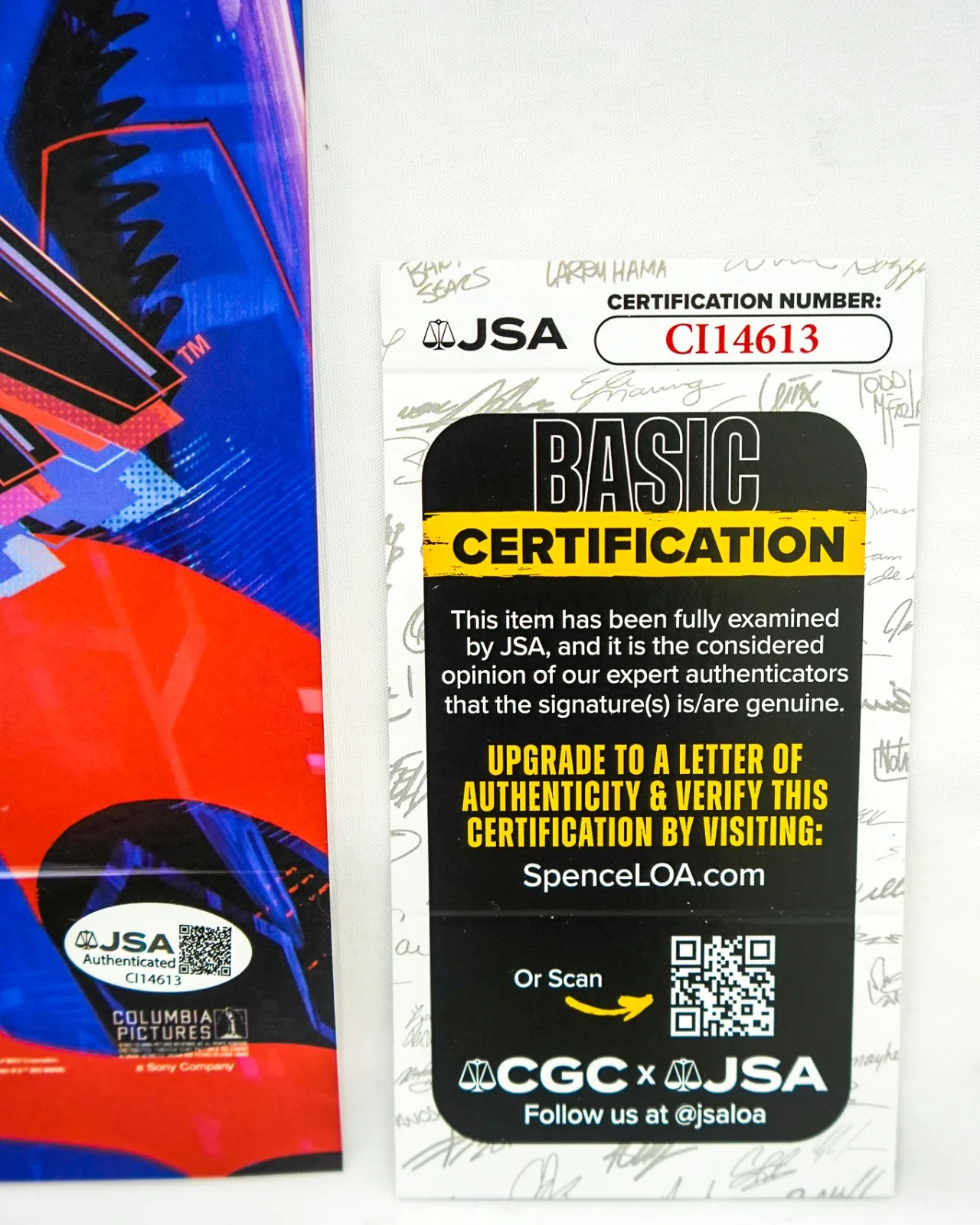 Oscar Isaac — Oscar Isaac Spider-Man Across the Spider-Verse 12x18 Photo EXACT Proof JSA, image 4