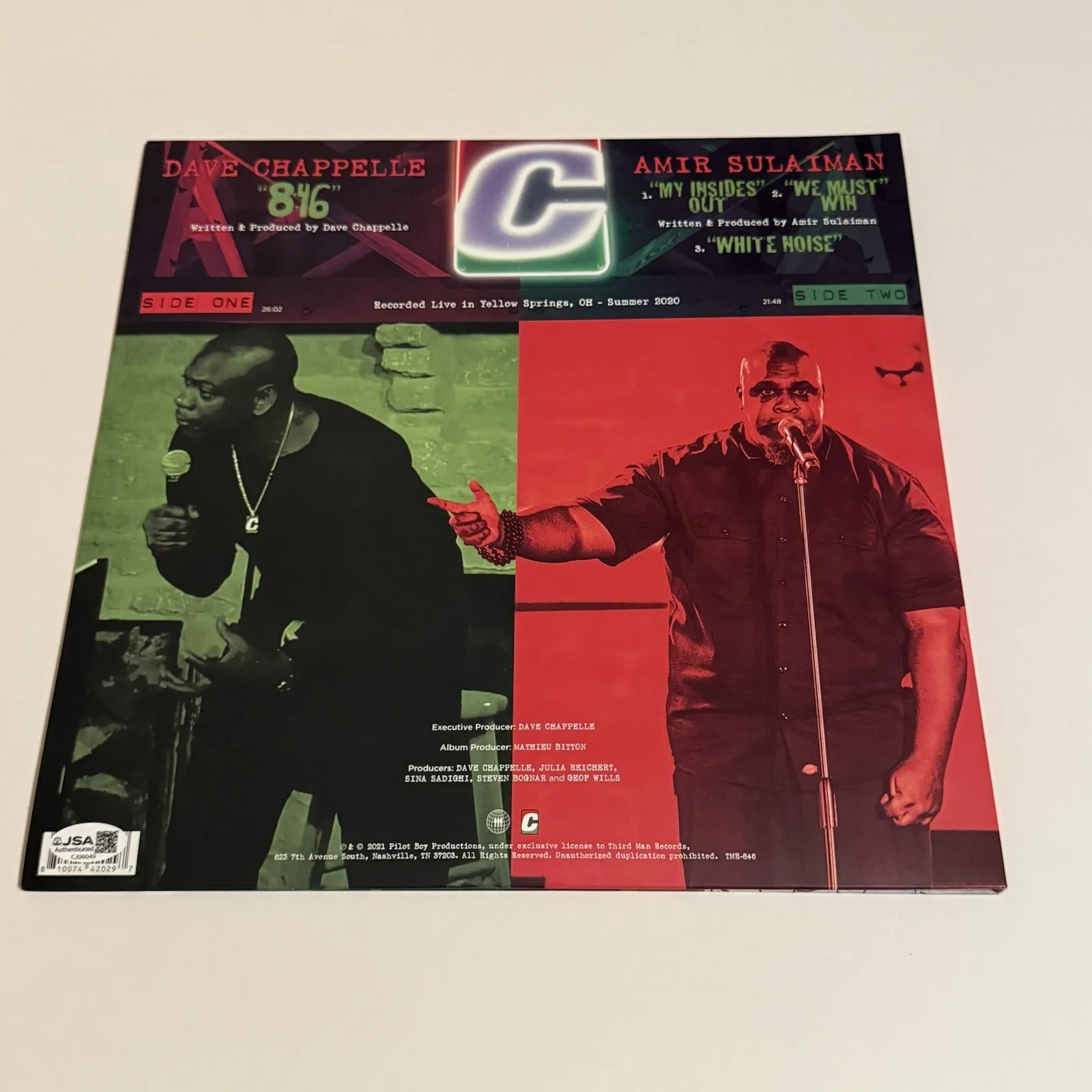 DAVE CHAPPELLE SIGNED 8:46 VINYL RECORD COMEDIAN AUTOGRAPHED JSA COA, image 3