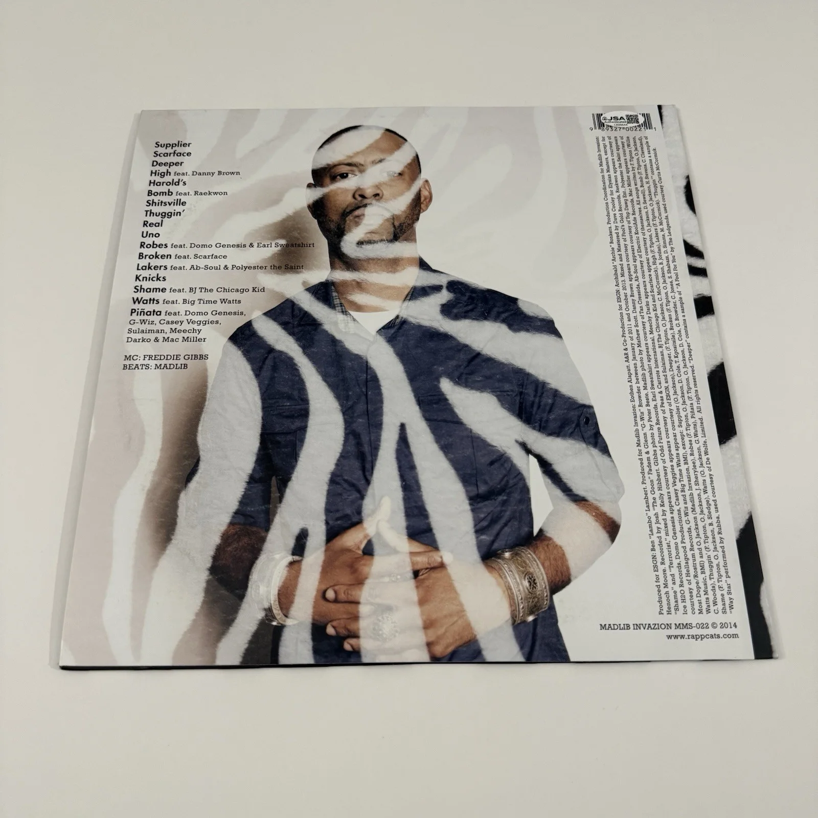 FREDDIE GIBBS SIGNED PINATA VINYL RECORD RAPPER MADLIB + JSA COA, image 3