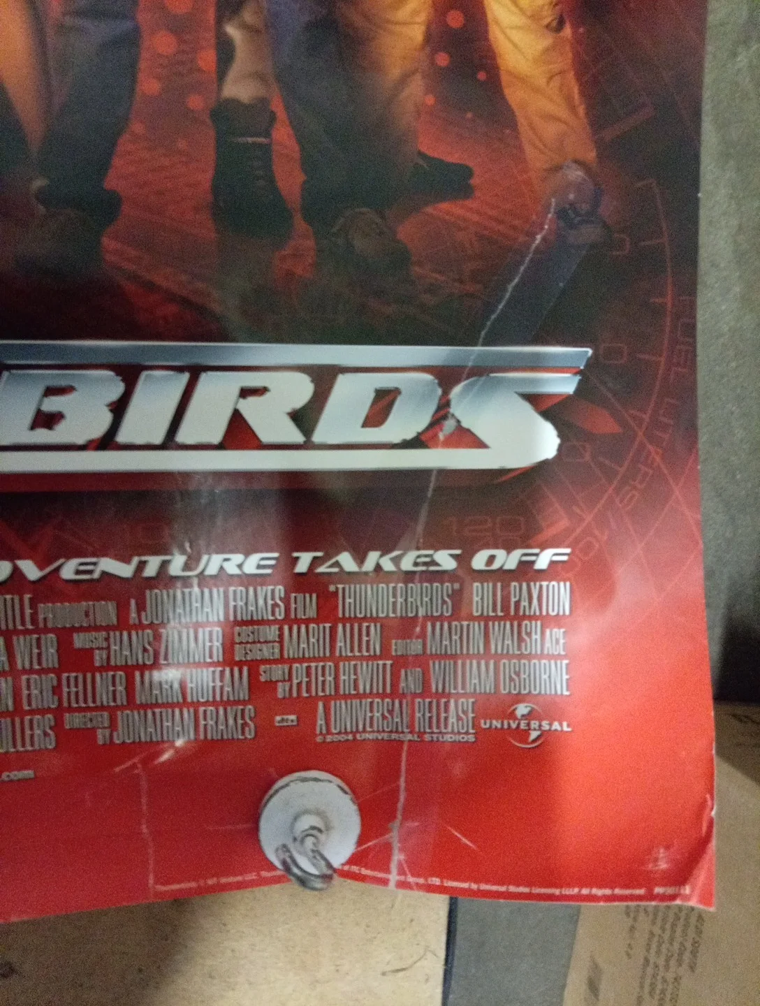 THUNDERBIRDS Movie Poster 1-sheet 27"x40" 2004 VTG Edge Damage See Photos, изображение 4
