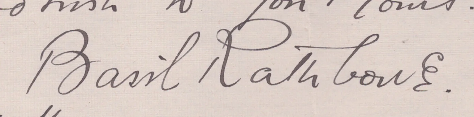 Basil Rathbone — BASIL RATHBONE - AUTOGRAPH LETTER SIGNED 10/18, image 2