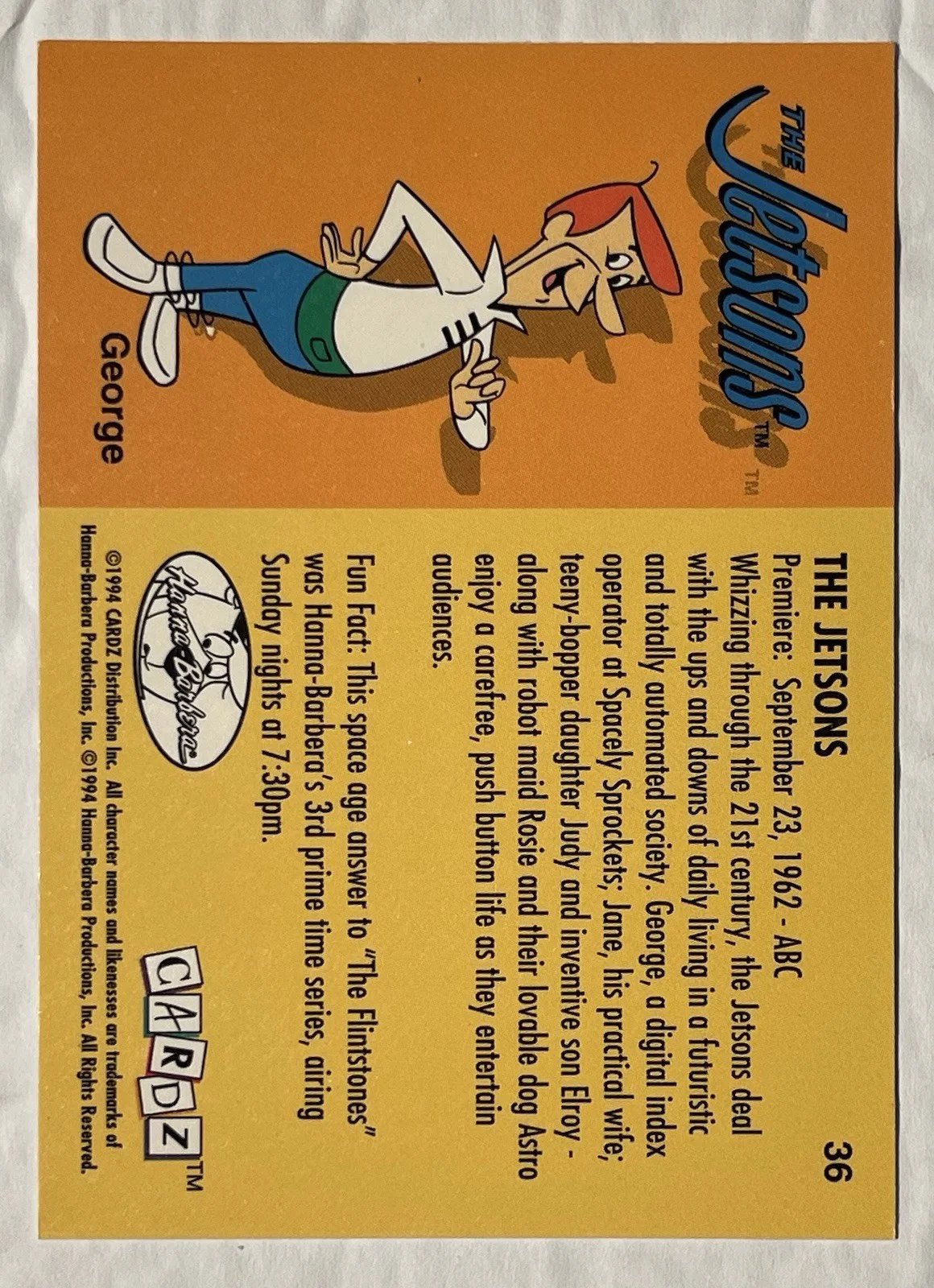 Tiffany Darwish — Tiffany Darwish Judy Jetson The Jetsons 1994 Cardz #36 Signed Card, image 2
