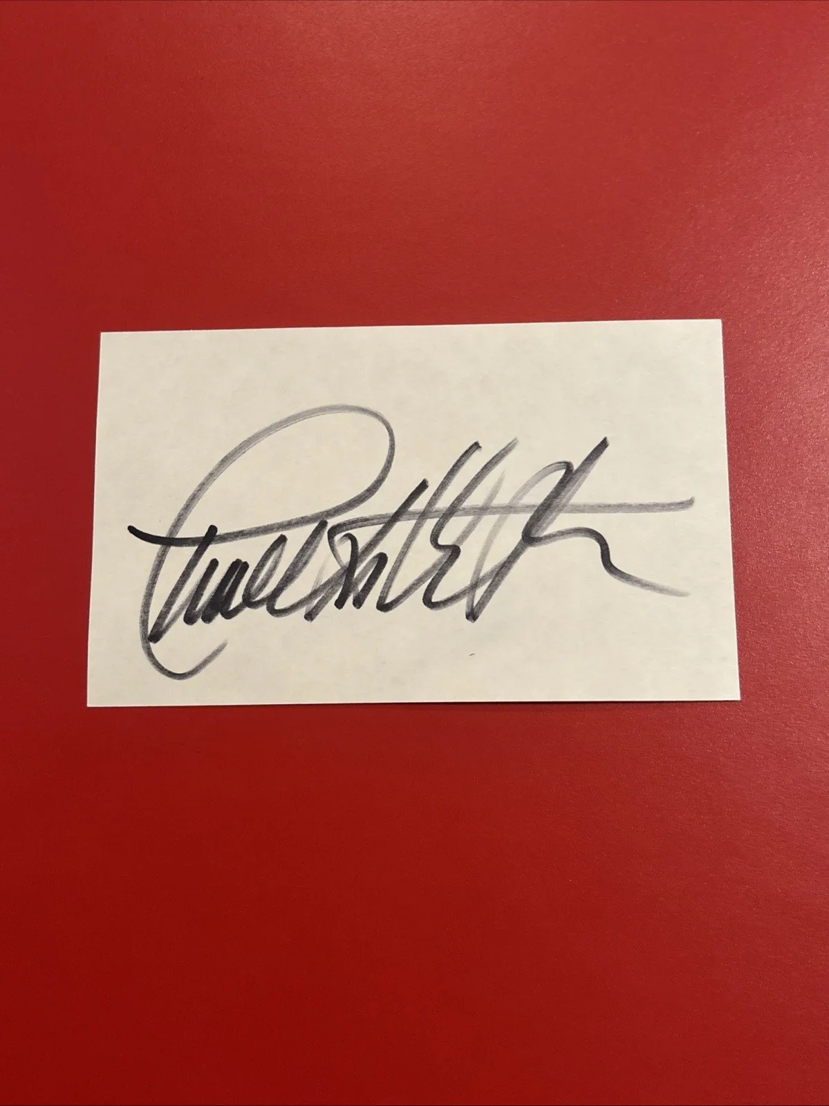 Charlton Heston — Signed Charlton Heston 3x5 Index Ten Commandments, image 4