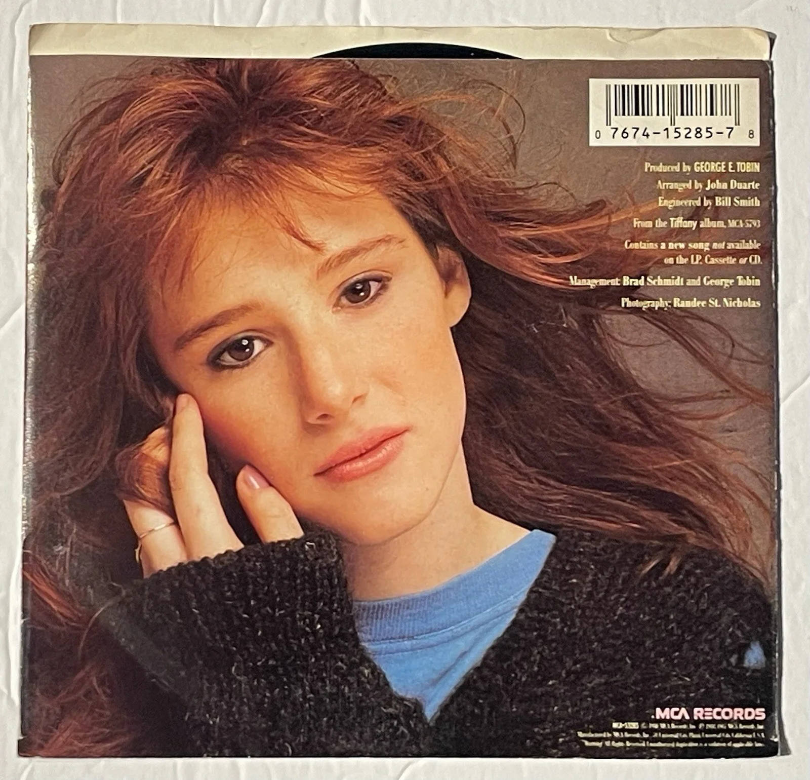 Tiffany I Saw Him Standing There Signed 7” 45 Vinyl Record Personalized, image 2