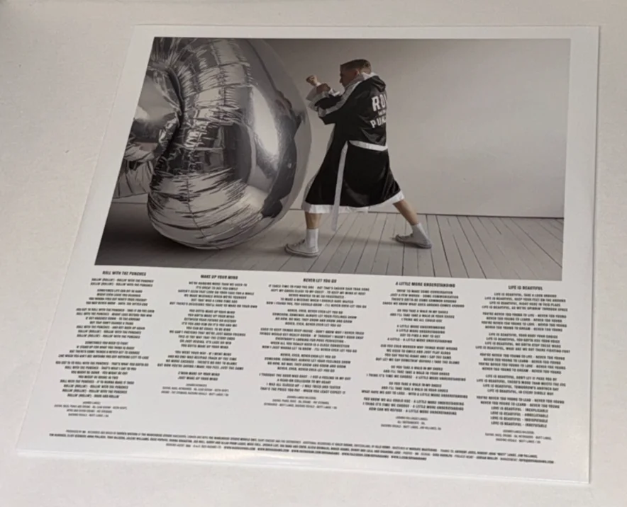 BRYAN ADAMS PERSONALLY SIGNED AUTOGRAPHED VINYL LP ROLL WITH THE PUNCHES ALBUM, image 3