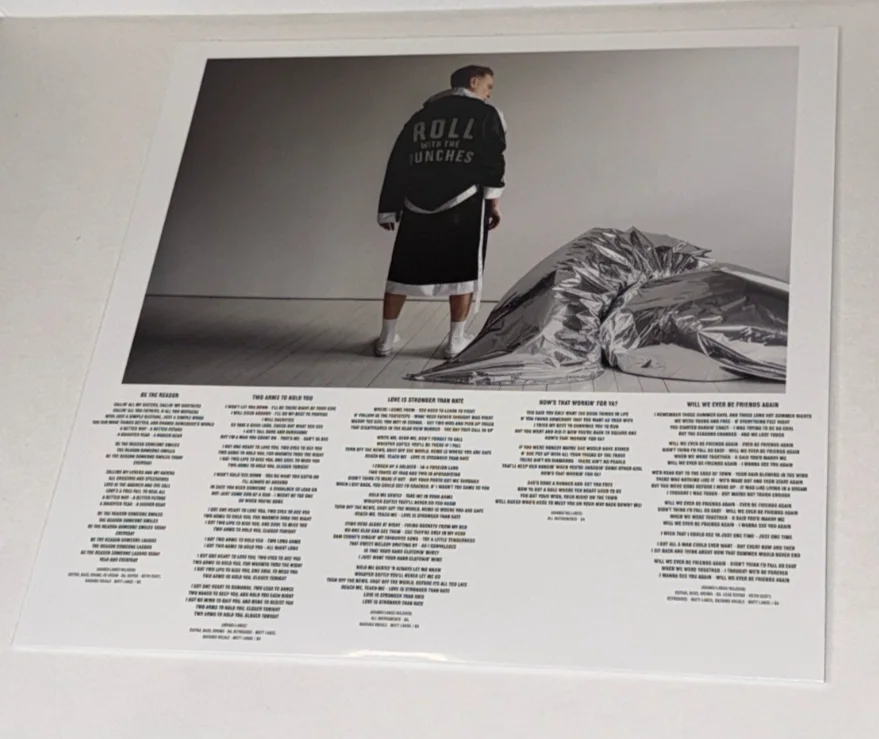 BRYAN ADAMS PERSONALLY SIGNED AUTOGRAPHED VINYL LP ROLL WITH THE PUNCHES ALBUM, image 4