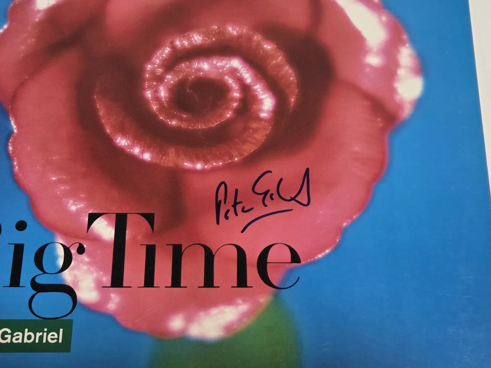 GENESIS PETER GABRIEL signed autographed "BIG TIME" LP EP RECORD BECKETT (BAS), image 2