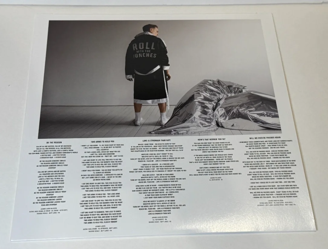 BRYAN ADAMS PERSONALLY SIGNED AUTOGRAPHED VINYL LP ROLL WITH THE PUNCHES ALBUM, изображение 4