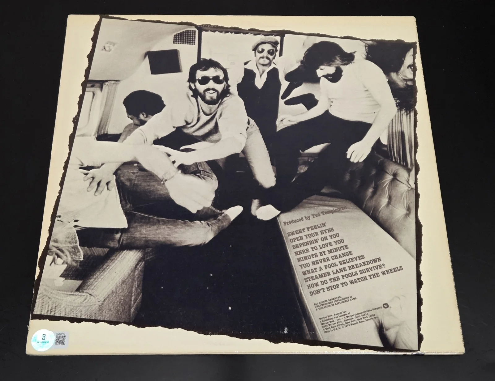DOOBIE BROTHERS MICHAEL McDONALD signed MINUTE BY MINUTE LP RECORD BECKETT BAS, изображение 3