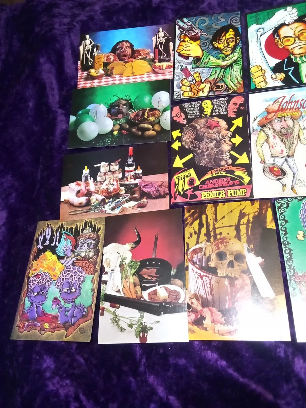 The Ghoulish Gourmet Rob Zombie True Cannibals ULTRA RARE Postcards Recipe Cards, изображение 3