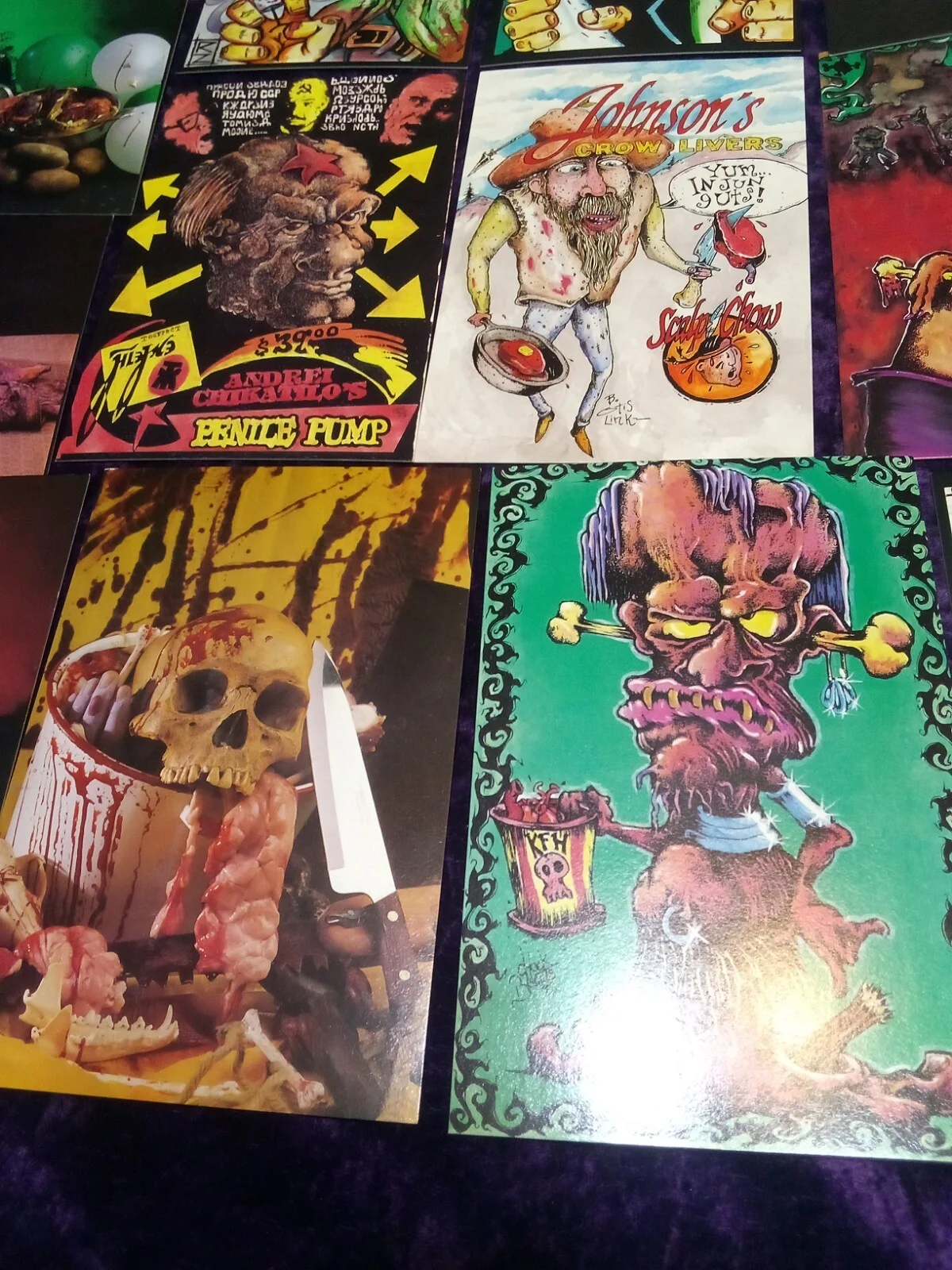 The Ghoulish Gourmet Rob Zombie True Cannibals ULTRA RARE Postcards Recipe Cards, изображение 5