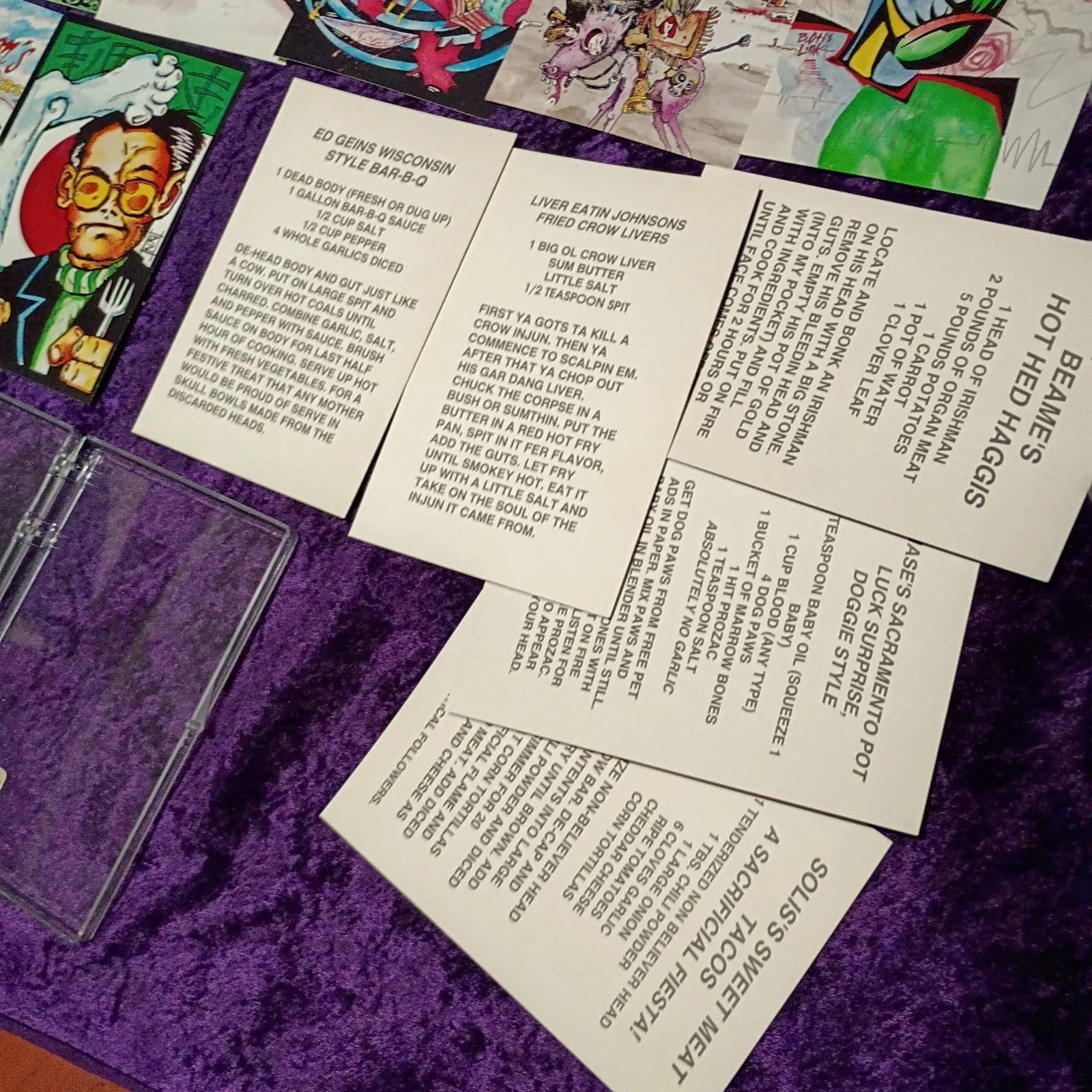 The Ghoulish Gourmet Rob Zombie True Cannibals 27 Card Postcards /Recipe Set, изображение 4
