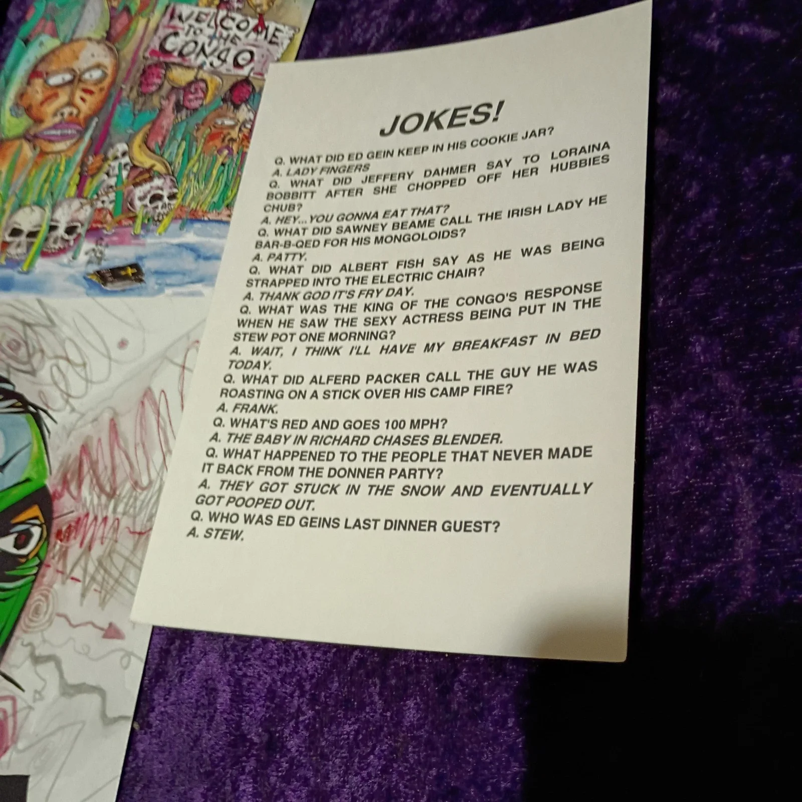 The Ghoulish Gourmet Rob Zombie True Cannibals 27 Card Postcards /Recipe Set, изображение 5
