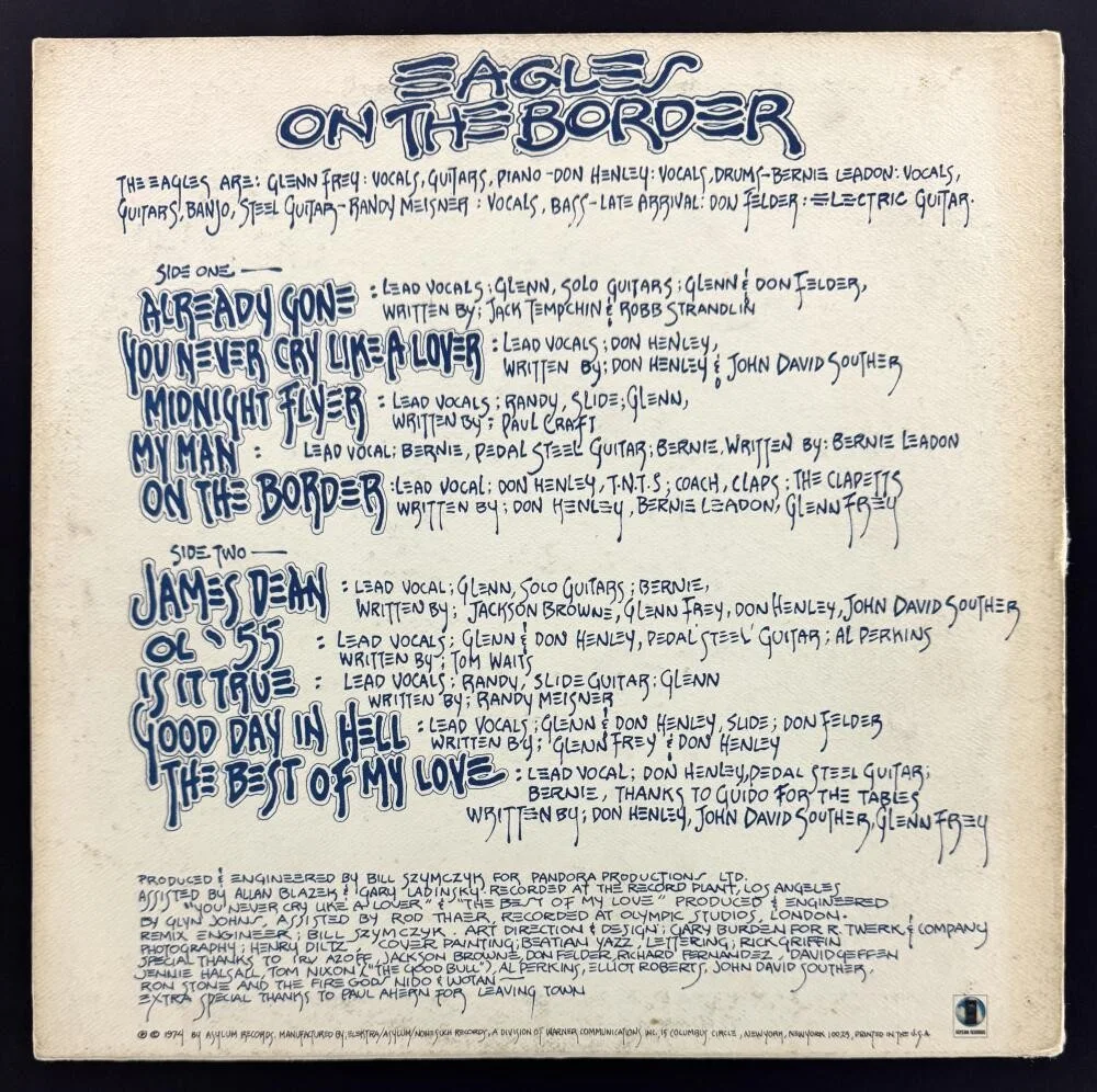 Randy Meiser, JD Souther — Randy Meisner & JD Souther Signed Autograph Eagles Album Vinyl Record - JSA COA, изображение 2