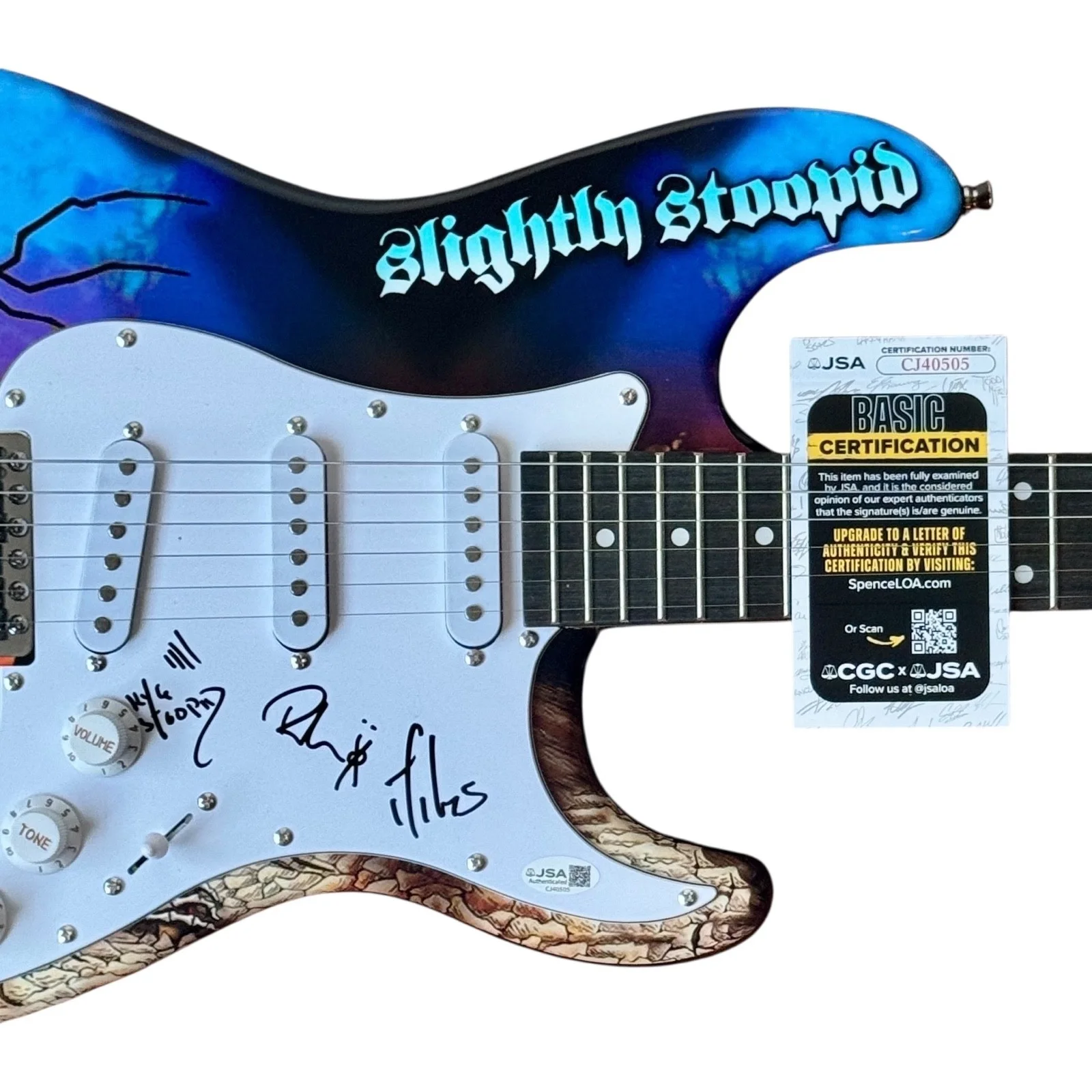 Slightly Stoopid Signed Guitar Custom JSA COA Miles Doughty Kyle Macdond Moran, image 2