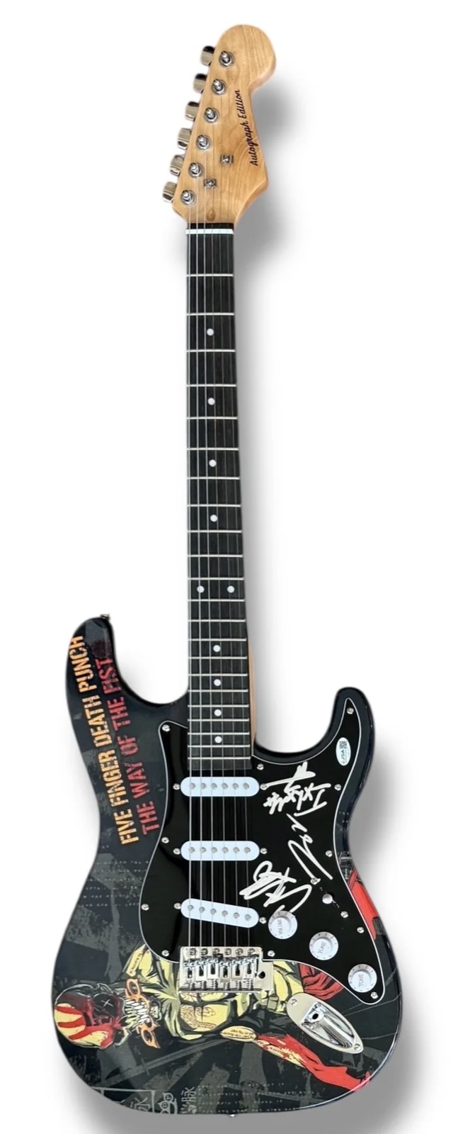 Fiver Finger Death Punch Signed Guitar Custom JSA COA Bathory Ivan Moody Kael, image 3