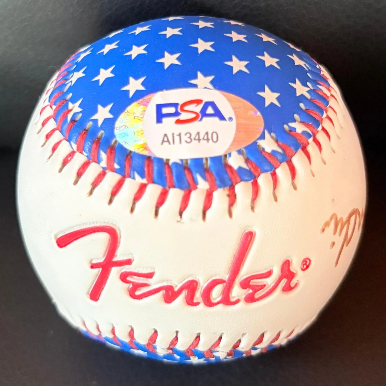 Al Jardine — AL JARDINE SIGNED AUTOGRAPHED FENDER BASEBALL THE BEACH BOYS RARE PSA, image 2