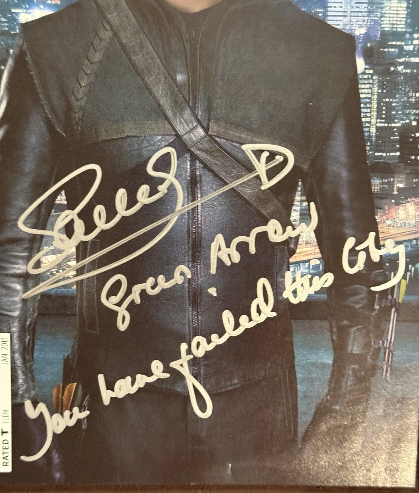 STEPHEN AMELL JSA Authentic Hand Signed Green ARROW #1 DC Comic, image 2